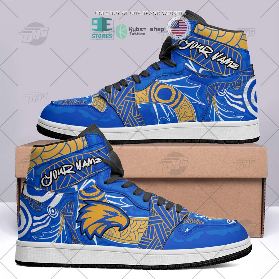 JWFancy West Coast Eagles AFL AJ1 High Sneakers Shoes For Men And Women