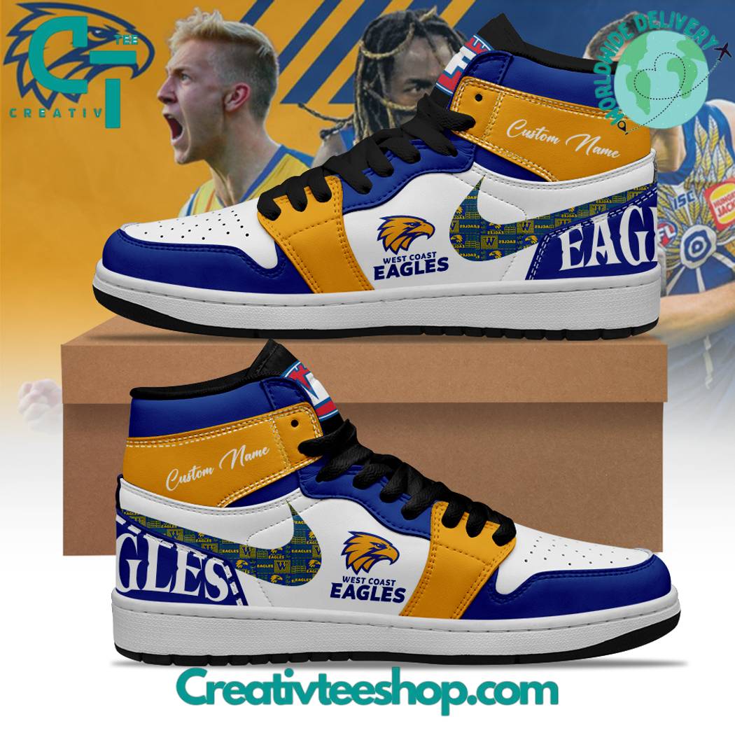 JWFancy West Coast Eagles AJ1 High Sneakers Shoes For Men And Women