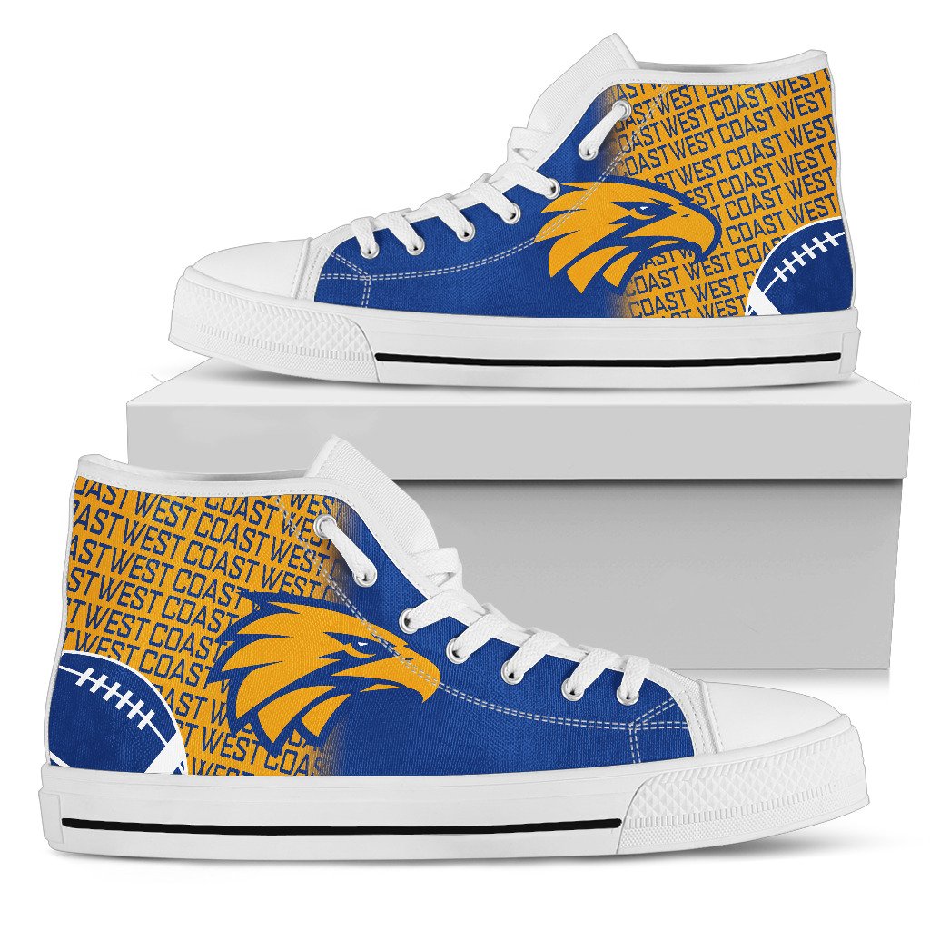 JWFancy West Coast Eagles High Top Canvas Sneakers Shoes For Men And Women