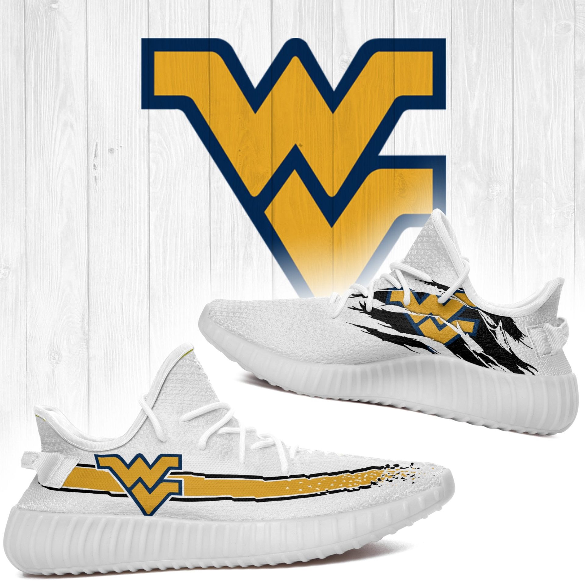 JWFancy West Virginia Mountaineers Yeezy Boost Shoes For Men And Women