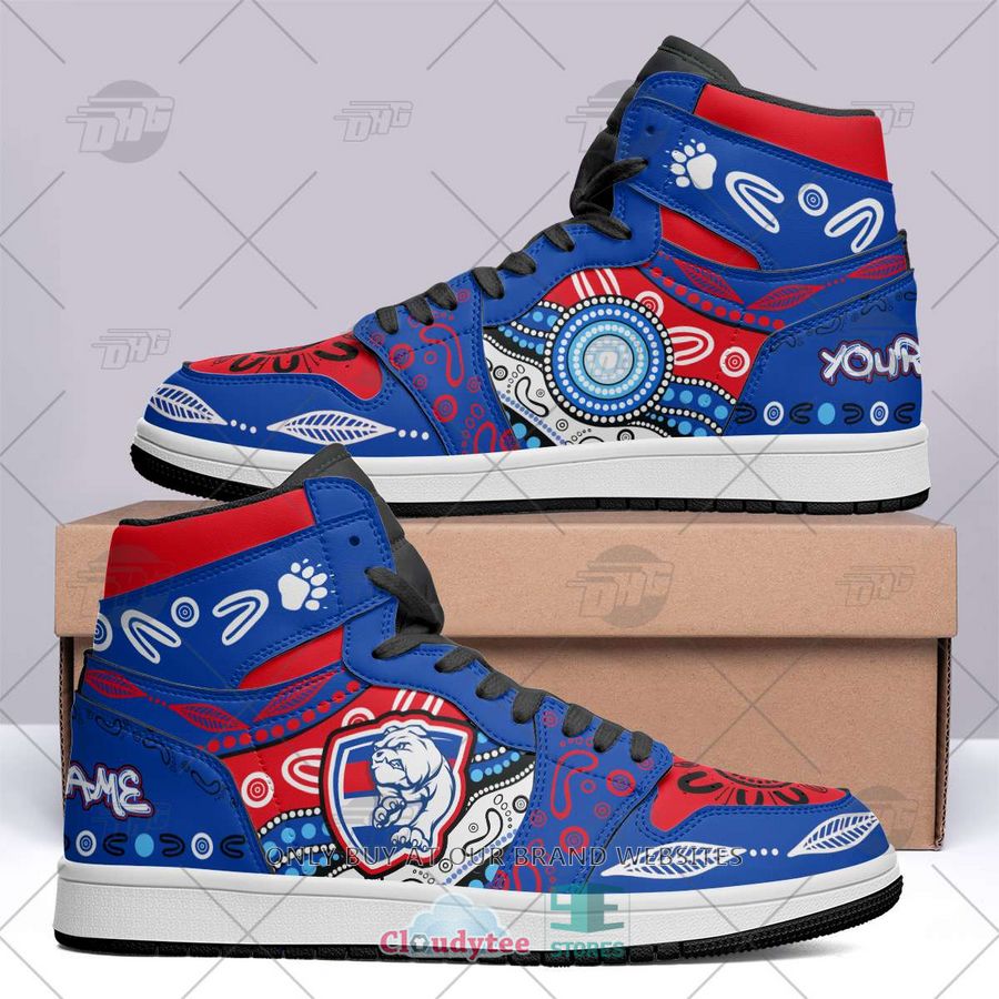 JWFancy Western Bulldogs AFL AJ1 High Sneakers Shoes For Men And Women