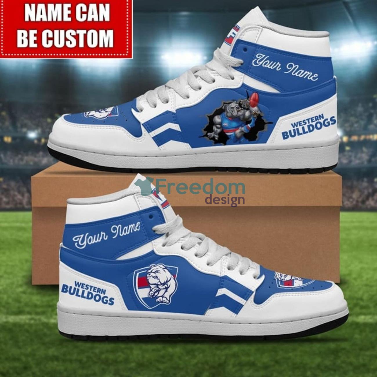 JWFancy Western Bulldogs AJ1 High Sneakers Shoes For Men And Women