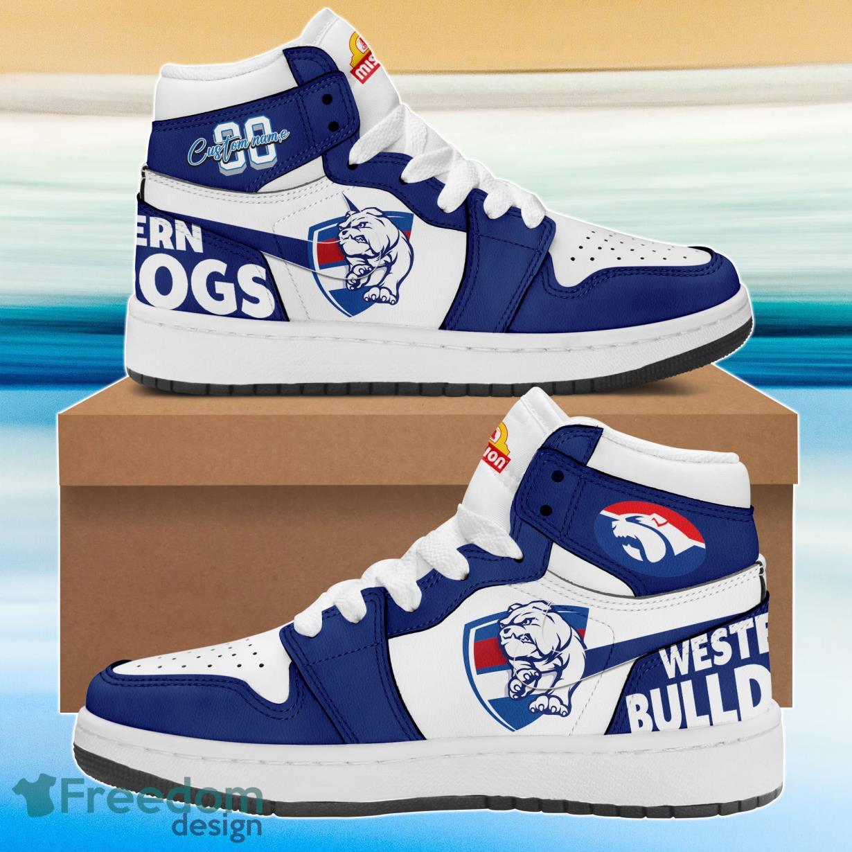 JWFancy Western Bulldogs AJ1 High Sneakers Shoes For Men And Women