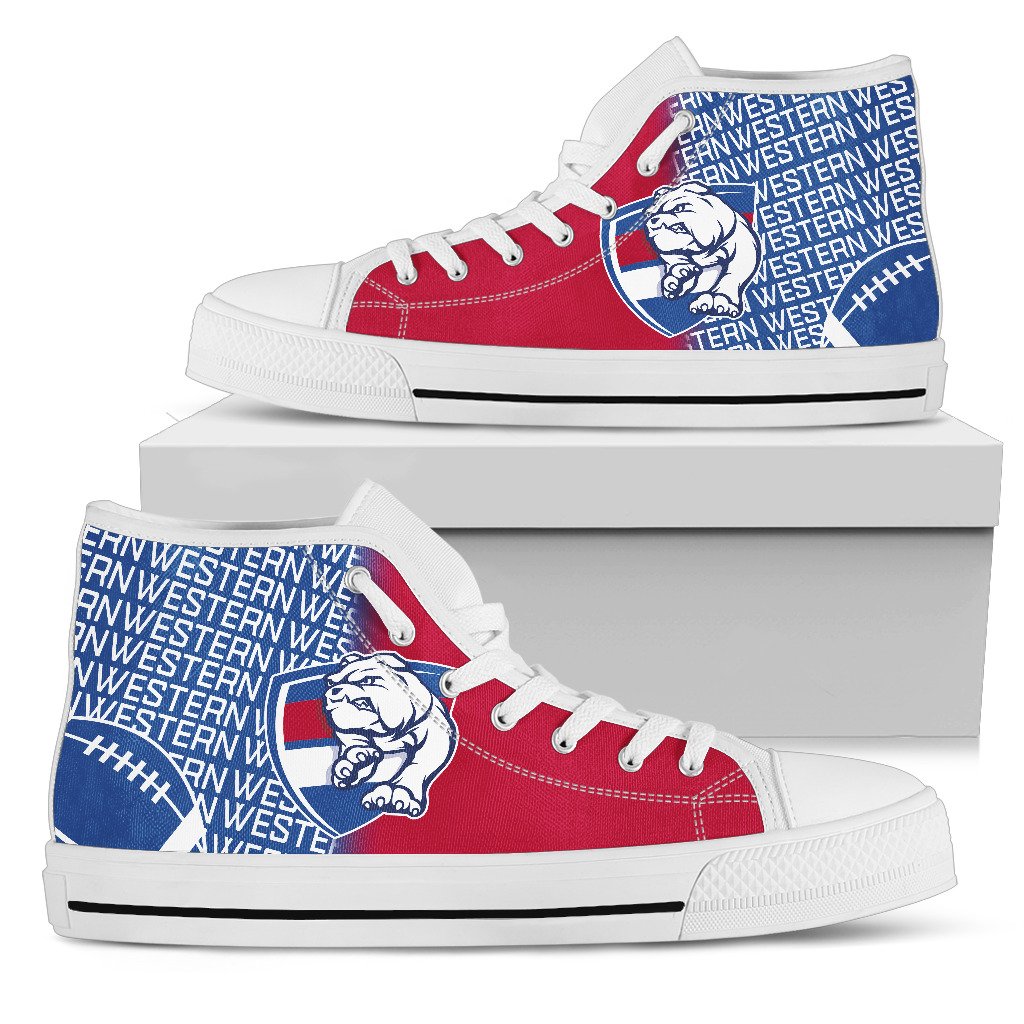 JWFancy Western Bulldogs High Top Canvas Sneakers Shoes For Men And Women