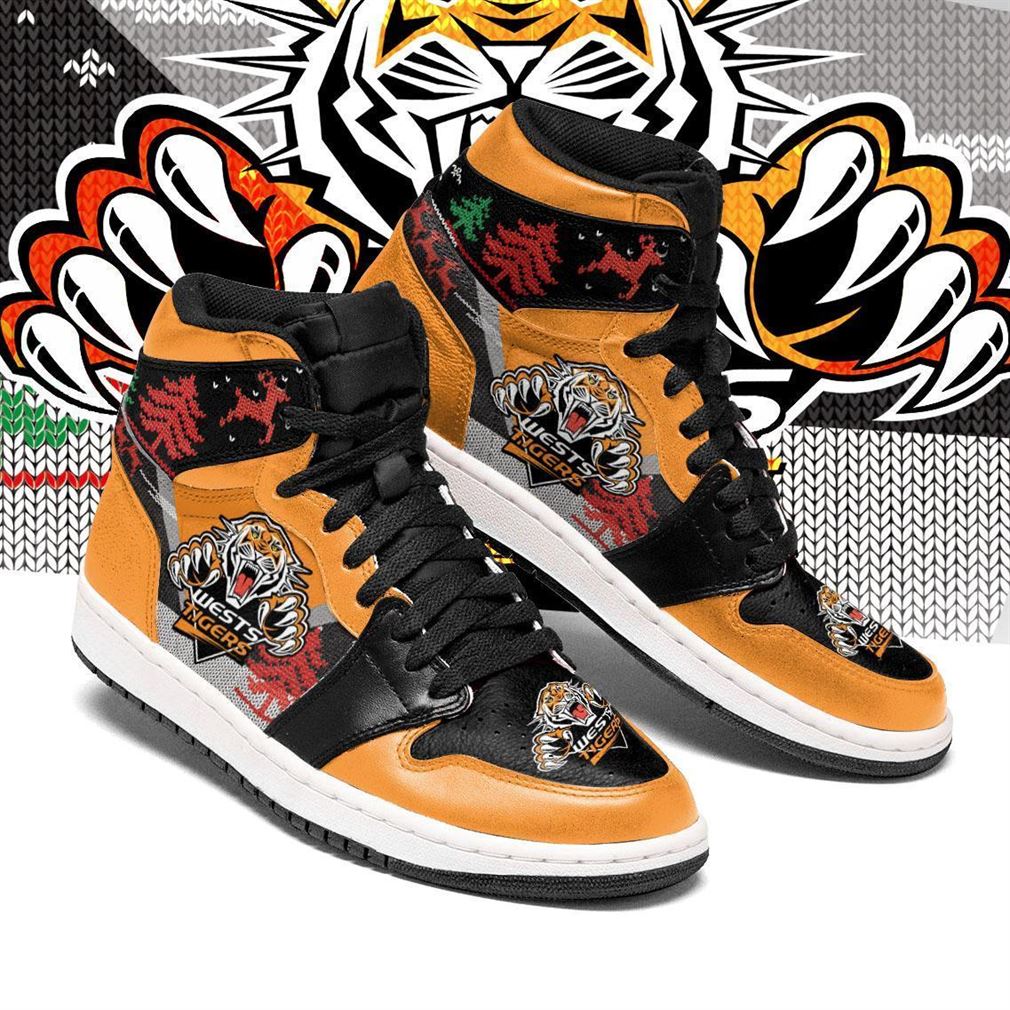 JWFancy Wests Tigers NRL AJ1 High Sneakers Shoes For Men And Women