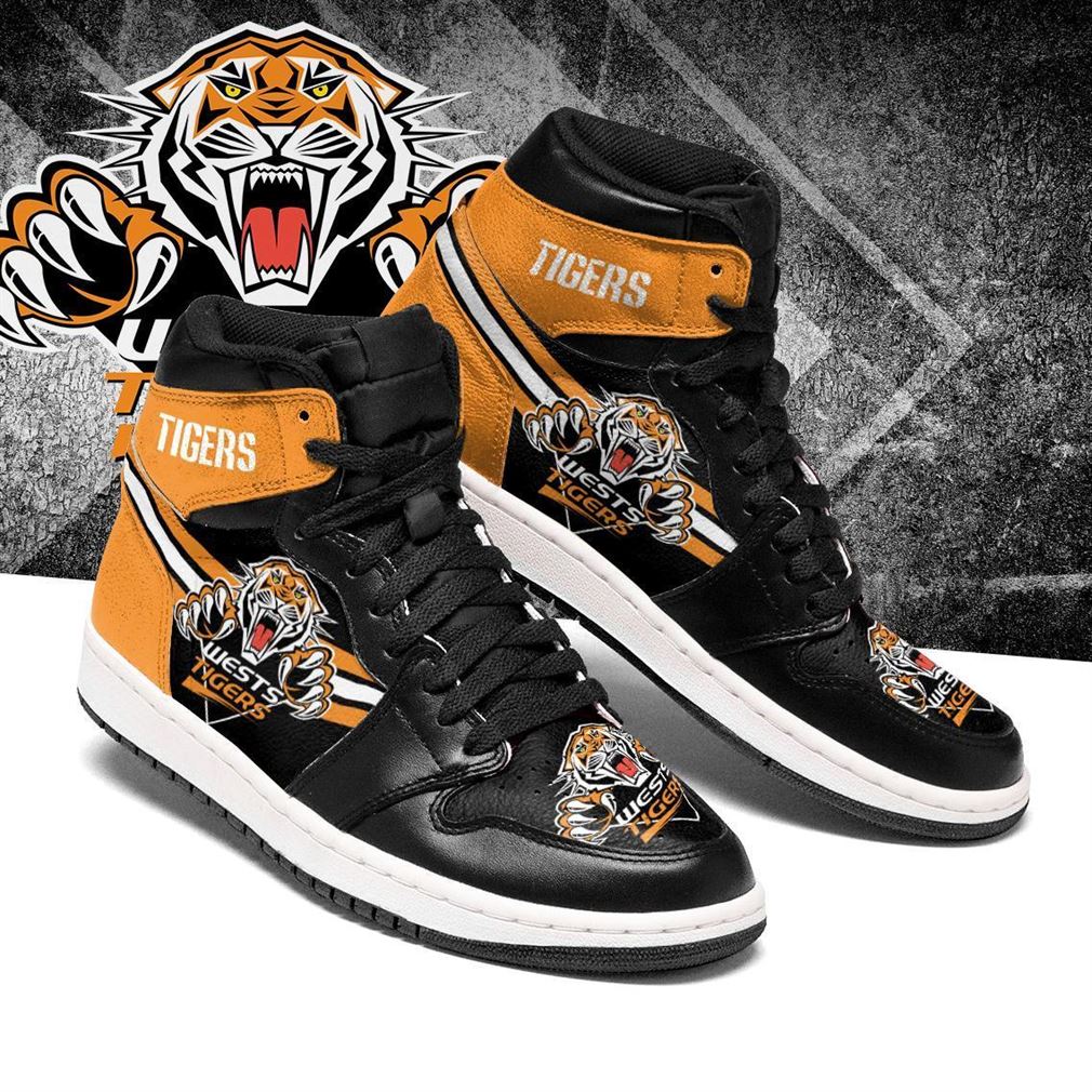 JWFancy Wests Tigers NRL AJ1 High Sneakers Shoes For Men And Women
