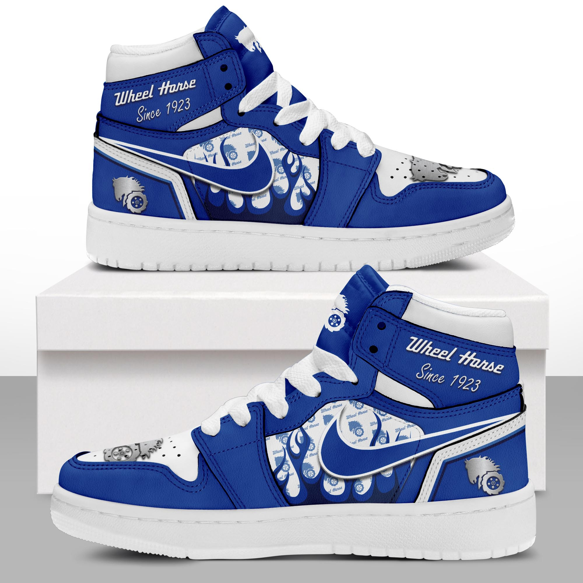 JWFancy Wheel Horse AJ1 High Sneakers Shoes For Men And Women