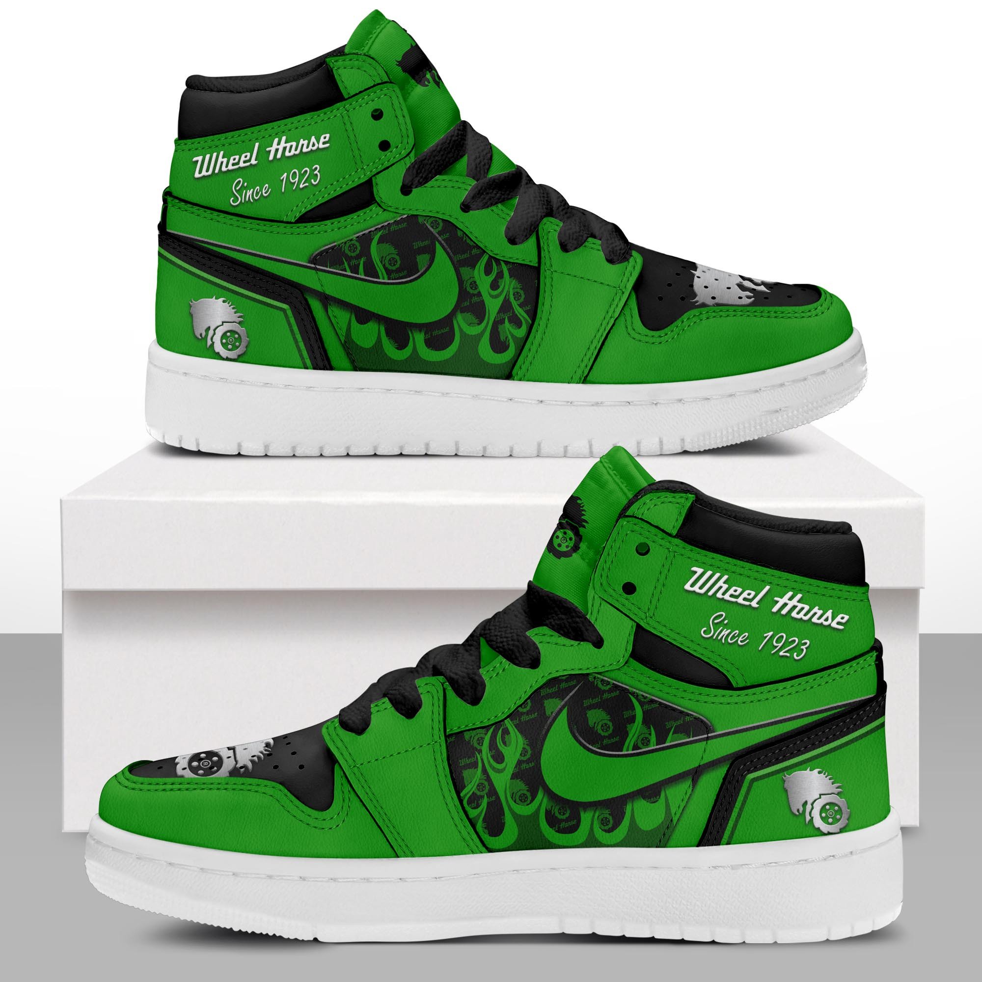 JWFancy Wheel Horse AJ1 High Sneakers Shoes For Men And Women