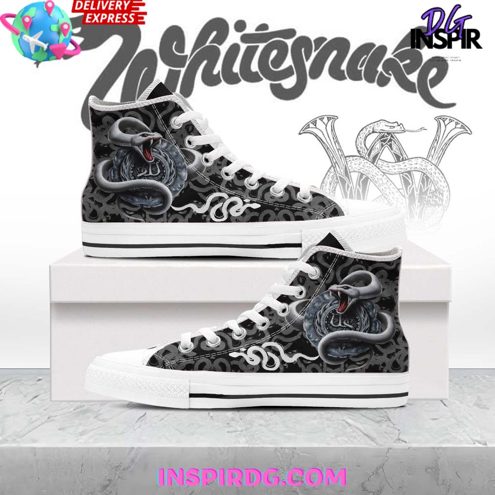 JWFancy Whitesnake High Top Canvas Sneakers Shoes For Men And Women