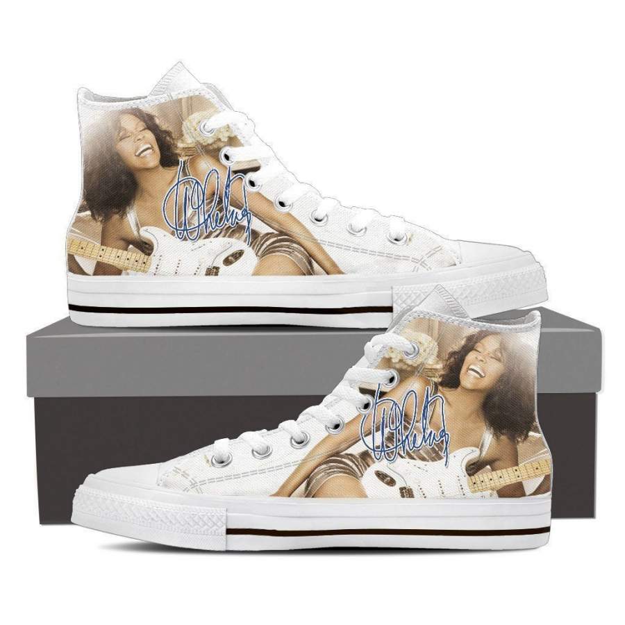 JWFancy Whitney Houston High Top Canvas Sneakers Shoes For Men And Women