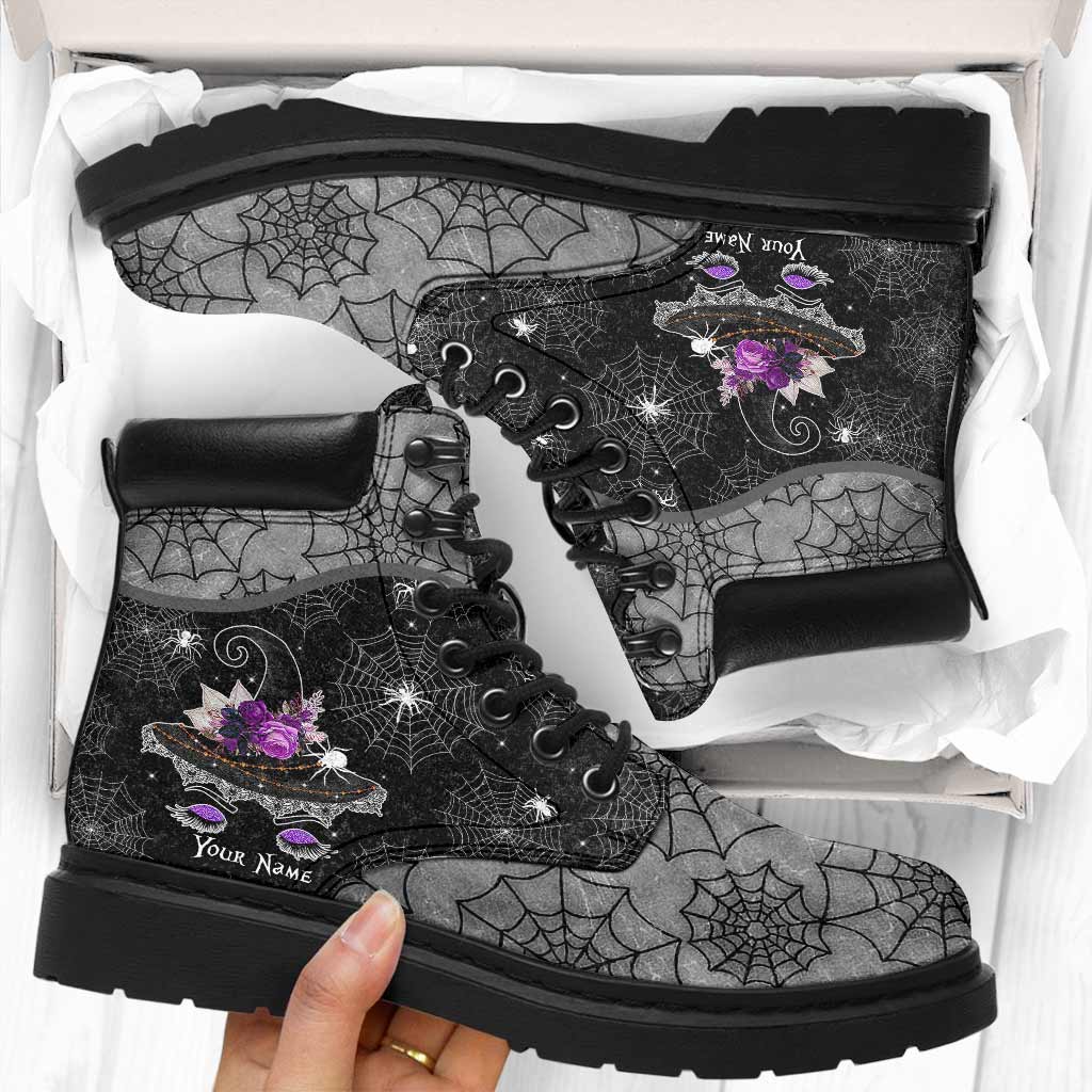 JWFancy Wicca Spider Web Boots Shoes For Men And Women