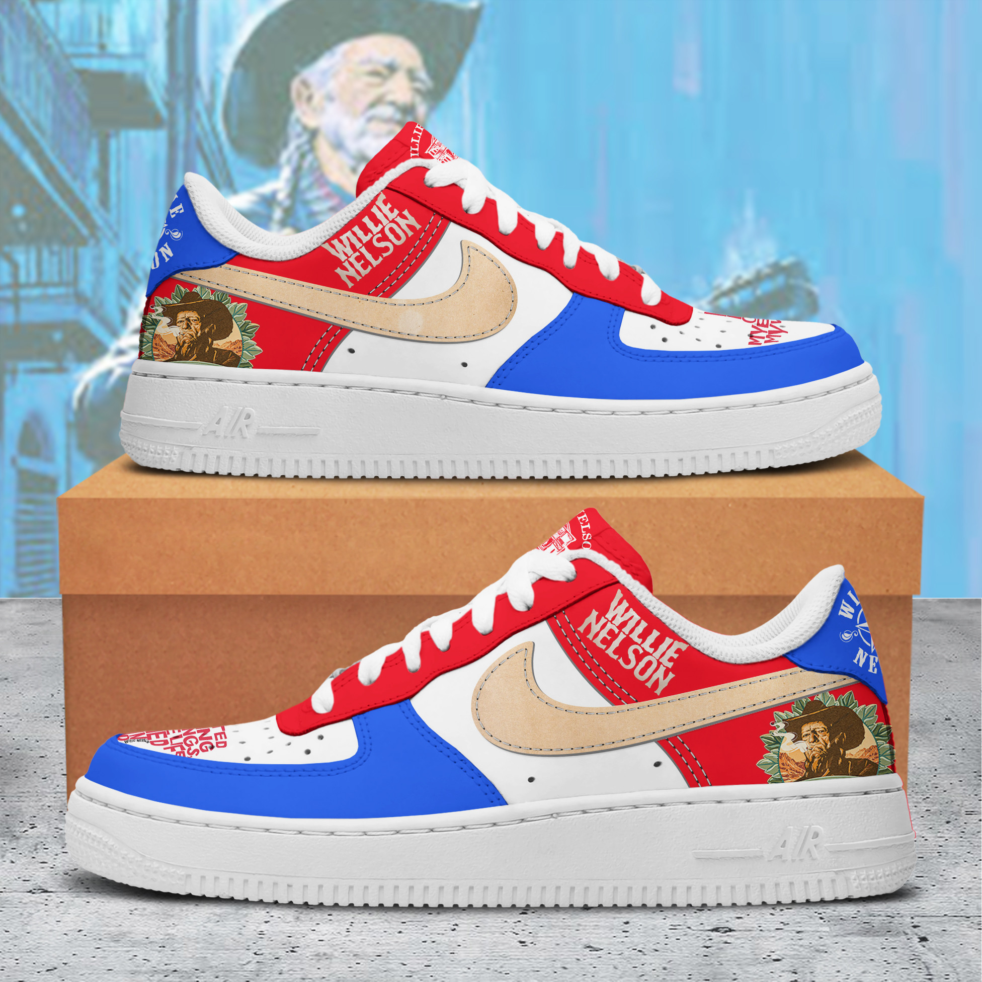 JWFancy Willie Nelson Air Low-Top Sneakers Shoes For Men And Women
