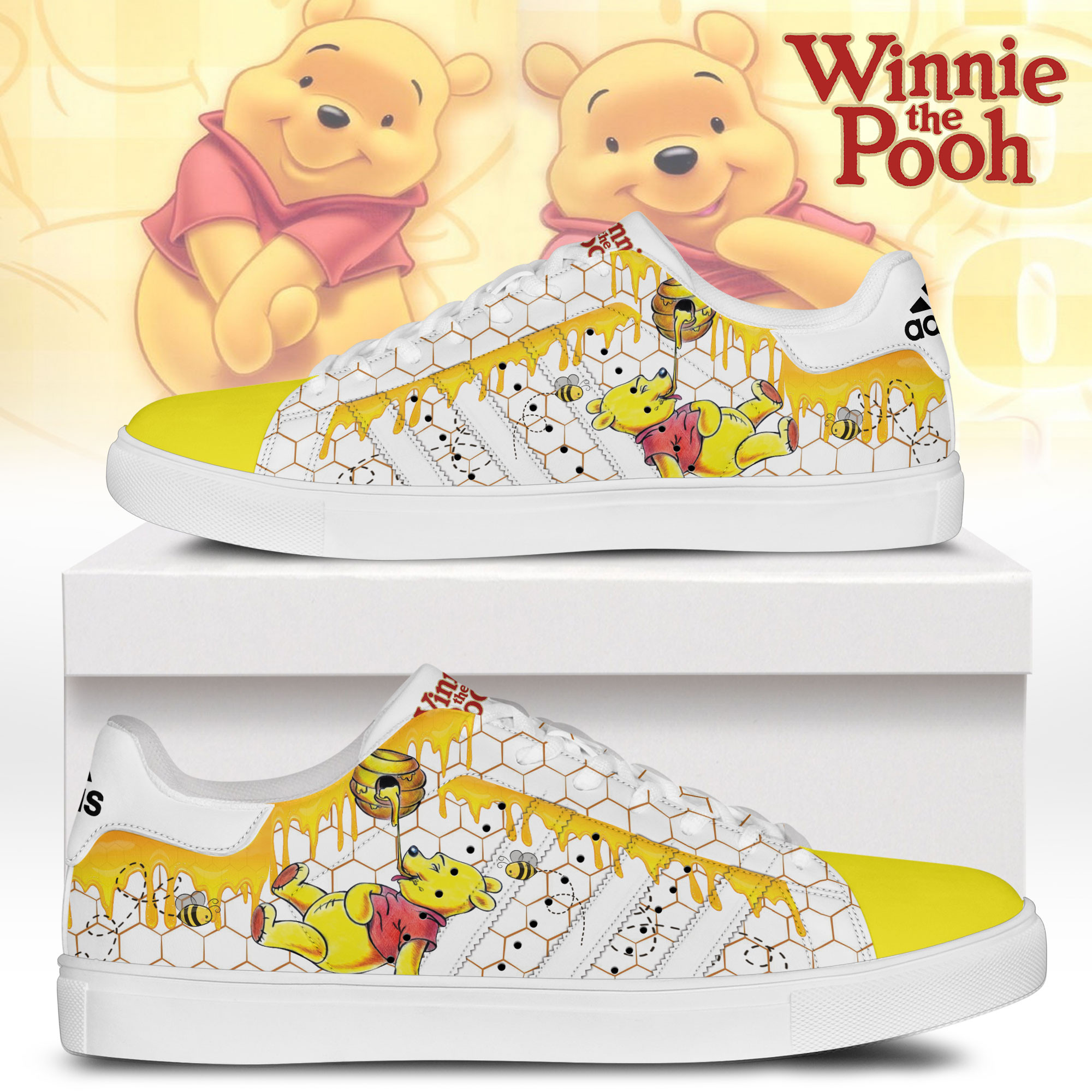 JWFancy Winnie The Pooh Skate Stan Shoes Sneakes For Men And Women