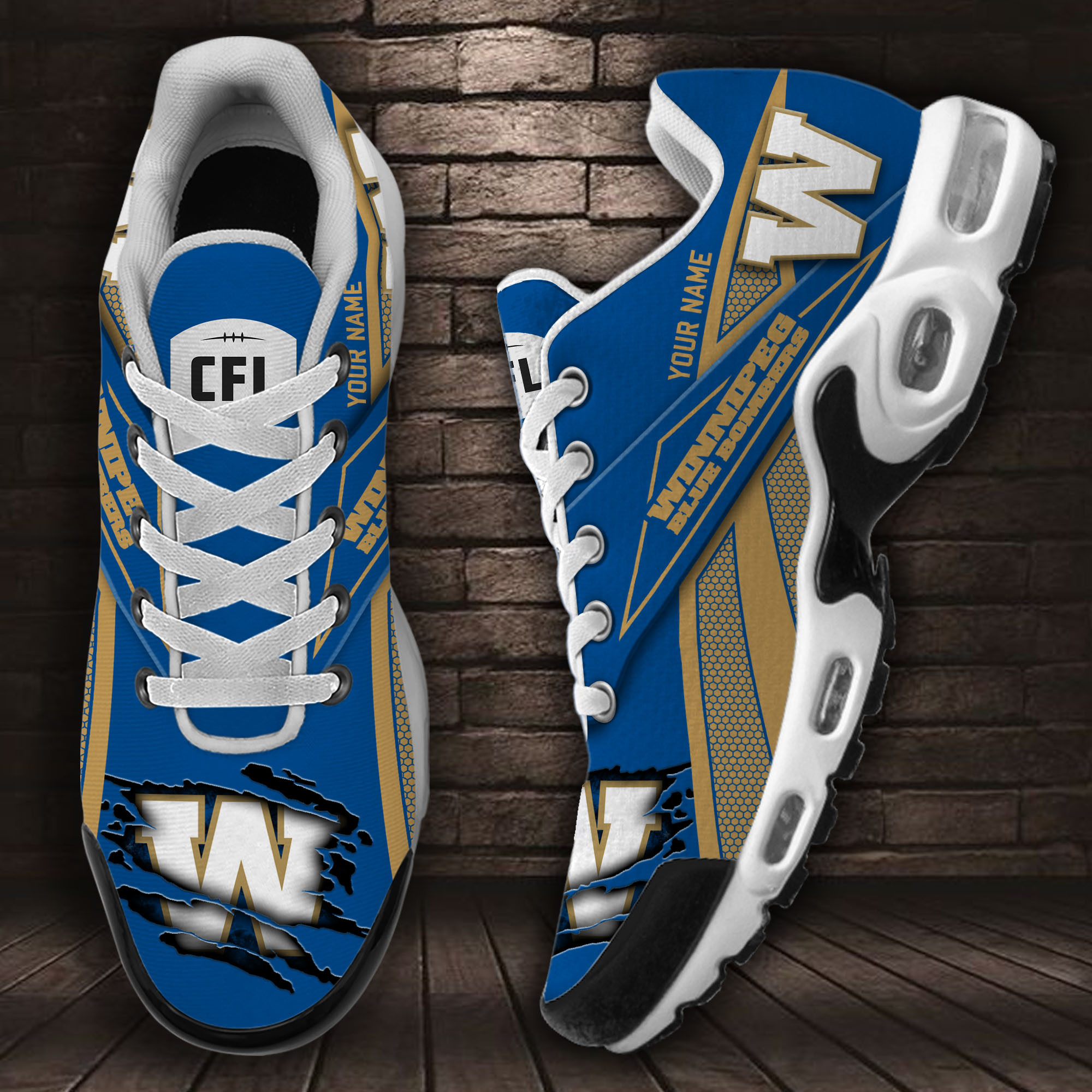 JWFancy Winnipeg Blue Bombers TN Shoes Sneakers For Men And Women