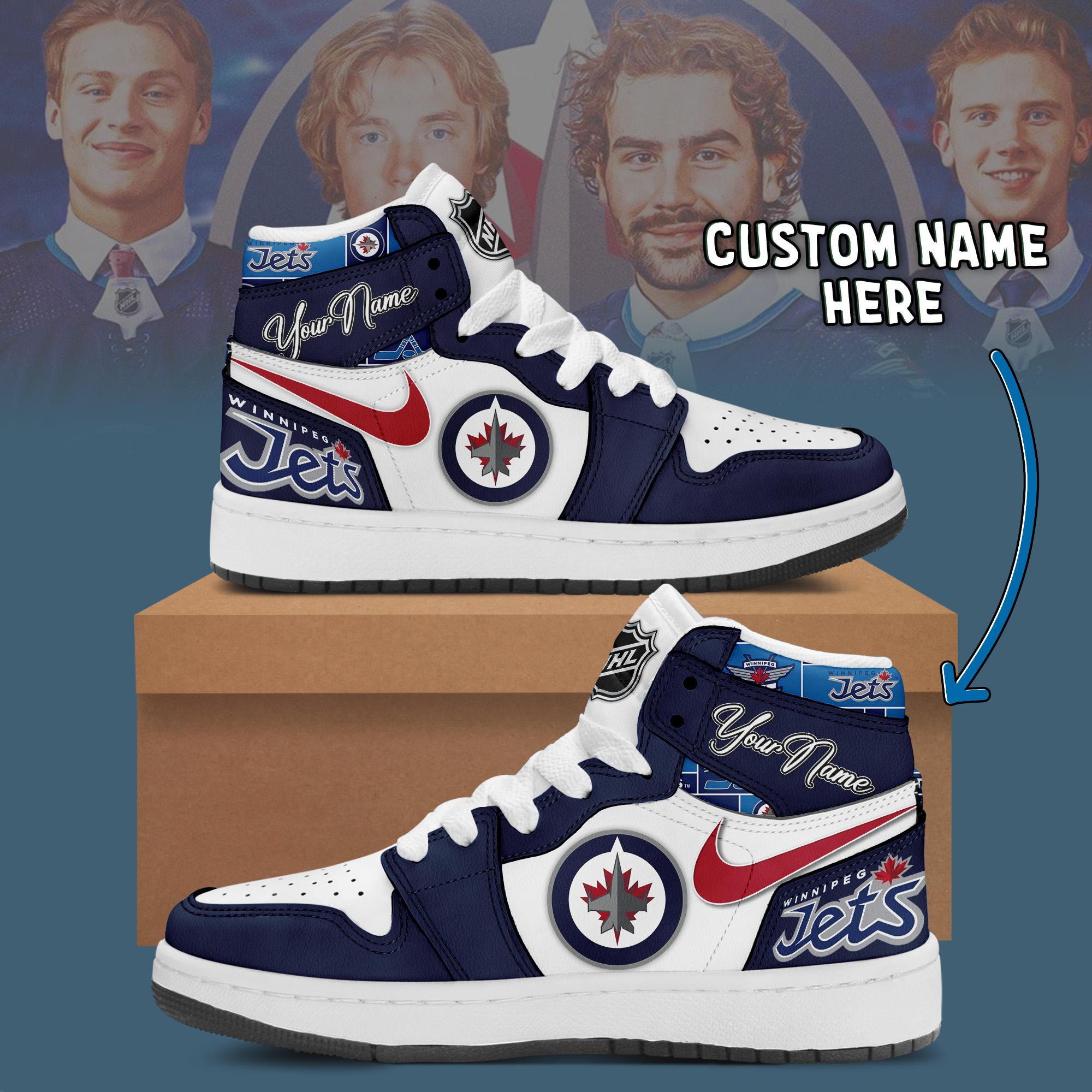 JWFancy Winnipeg Jets AJ1 High Sneakers Shoes For Men And Women