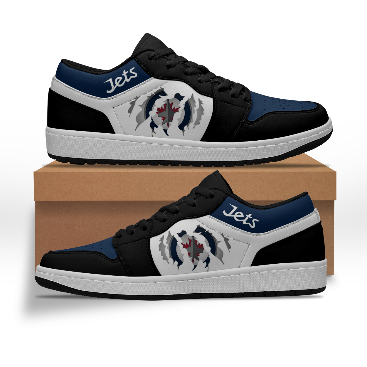 JWFancy Winnipeg Jets AJ1 Low Sneakers Shoes For Men And Women