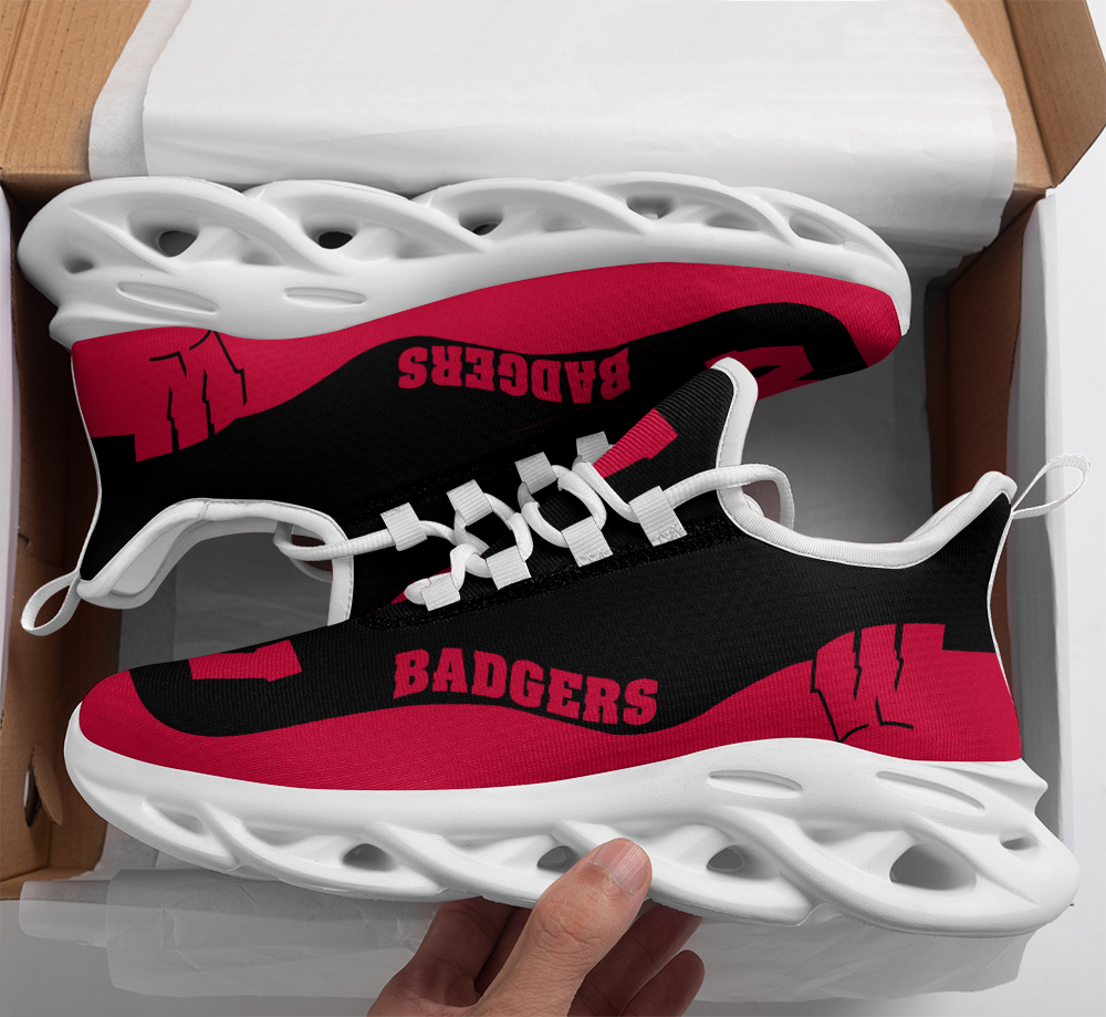 JWFancy Wisconsin Badgers Max Soul Shoes Sneakers For Men And Women