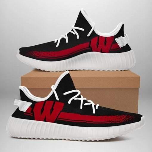 JWFancy Wisconsin Badgers Yeezy Boost Shoes For Men And Women