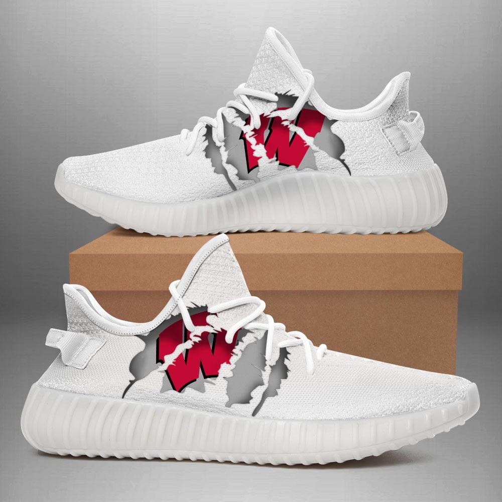 JWFancy Wisconsin Badgers Yeezy Boost Shoes For Men And Women