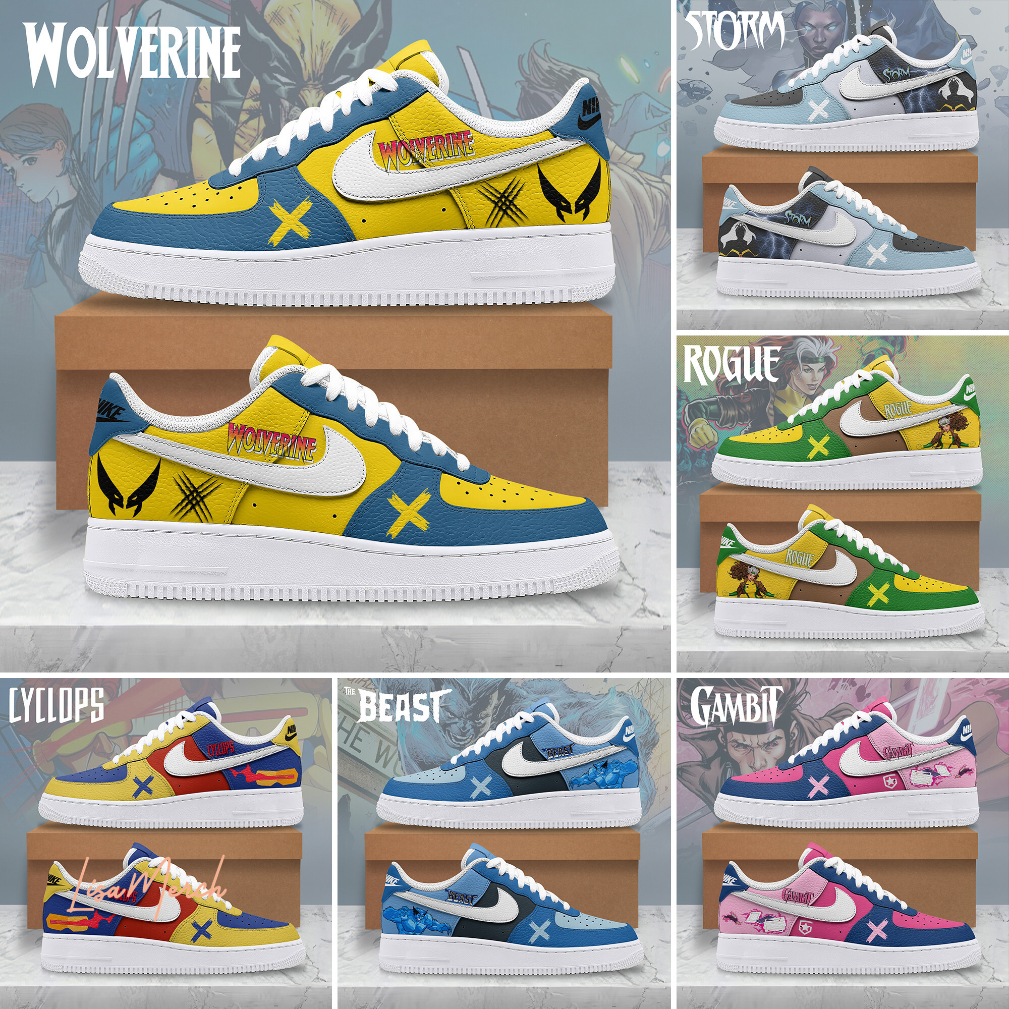 JWFancy Wolverine Air Low-Top Sneakers Shoes For Men And Women