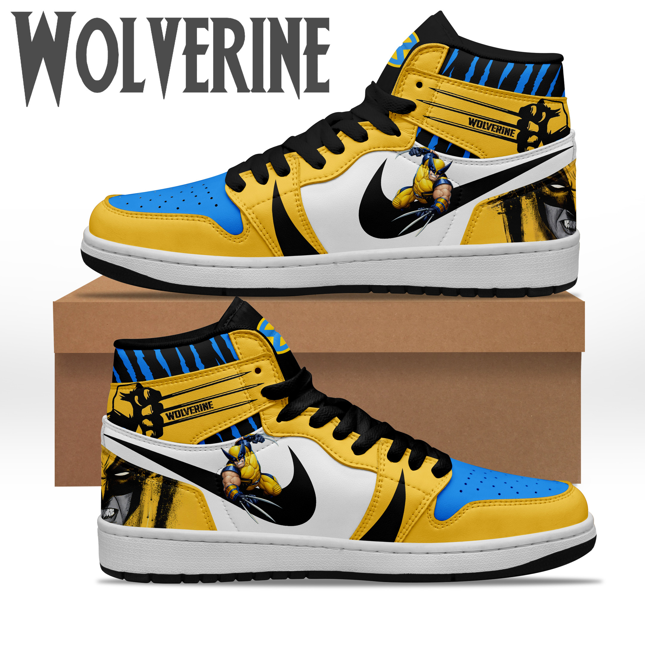 JWFancy Wolverine AJ1 High Sneakers Shoes For Men And Women