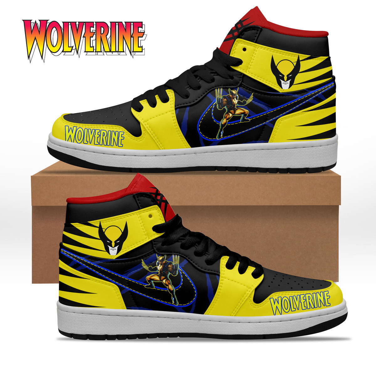 JWFancy Wolverine AJ1 High Sneakers Shoes For Men And Women