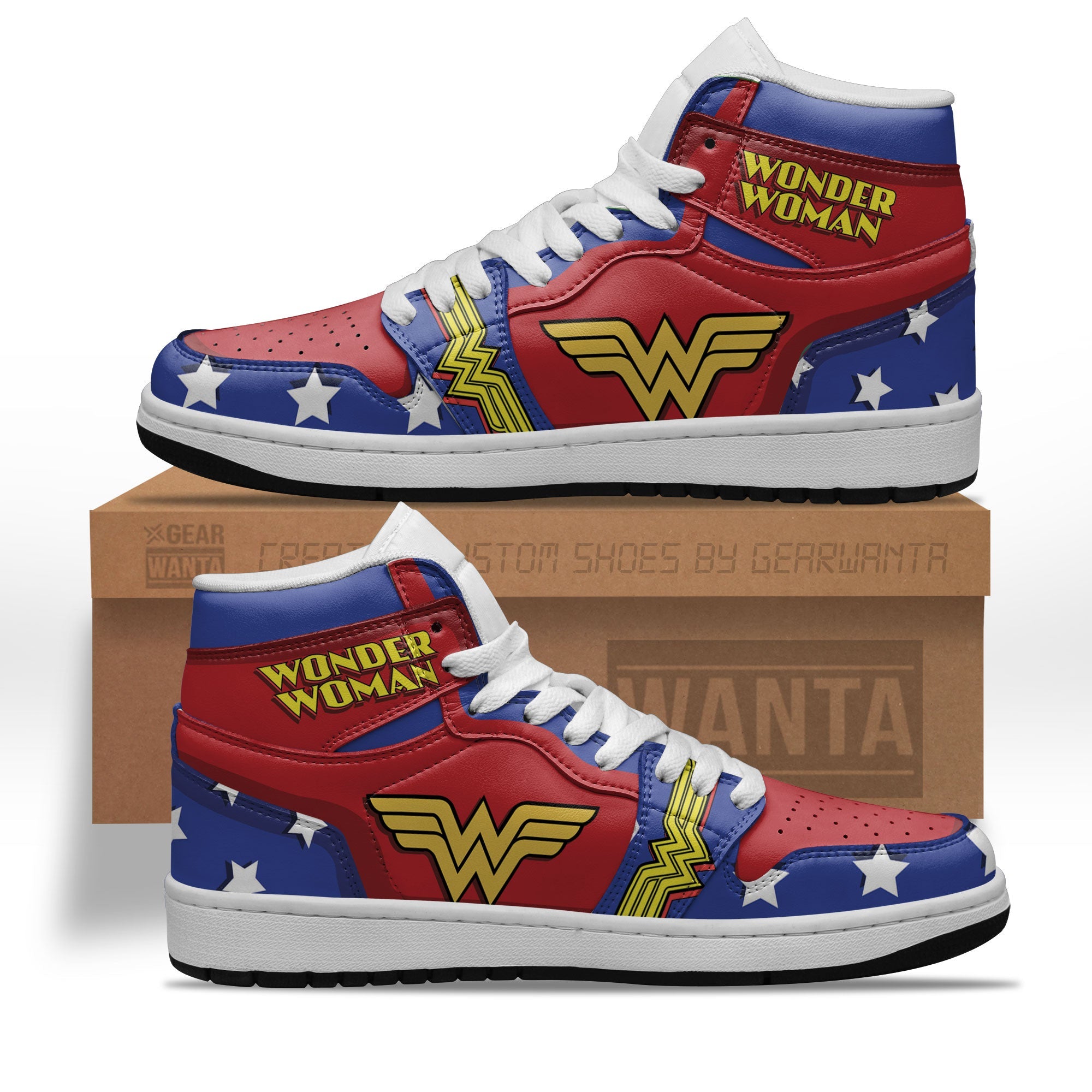 JWFancy Wonder Woman AJ1 High Sneakers Shoes For Men And Women
