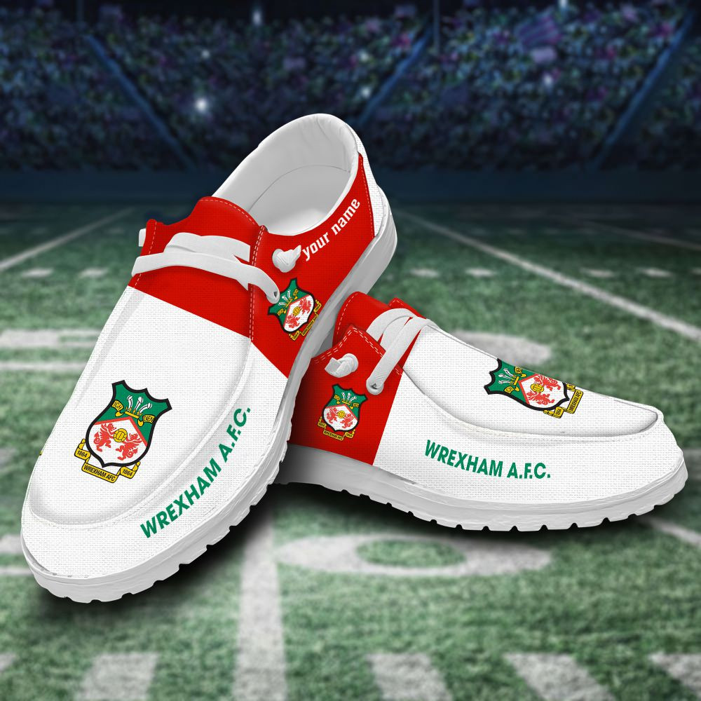 JWFancy Wrexham AFC Hey Dude Shoes Wally Men's Lace Up Loafers Comfortable For Men And Women