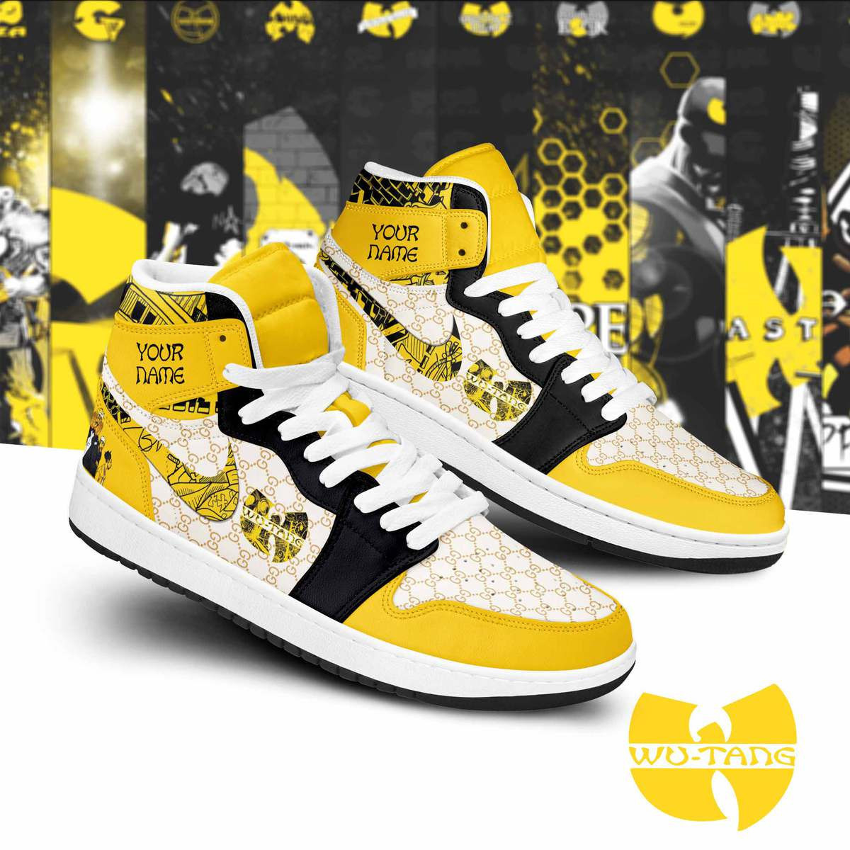 JWFancy Wu Tang Clan AJ1 High Sneakers Shoes For Men And Women