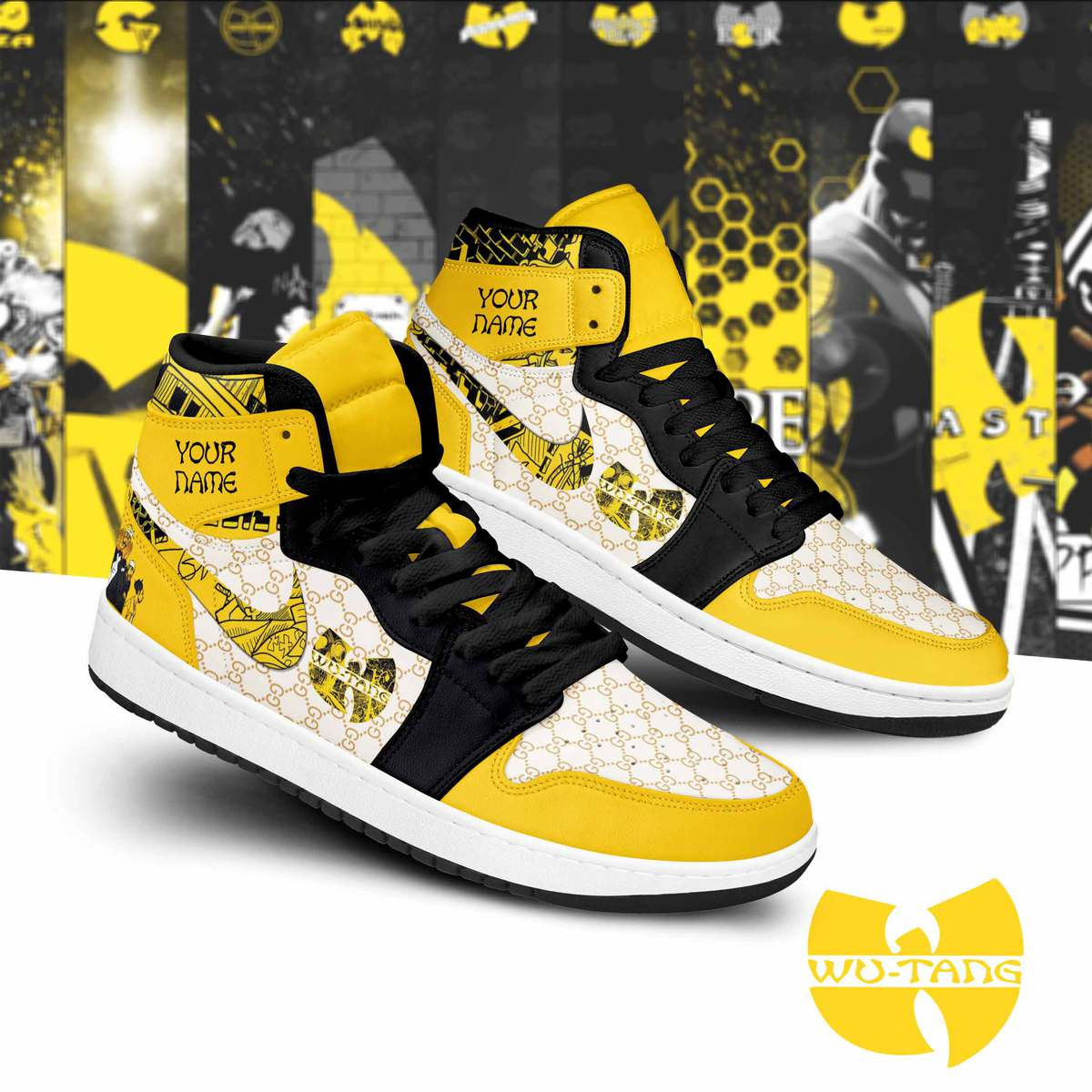 JWFancy Wu Tang Clan AJ1 High Sneakers Shoes For Men And Women
