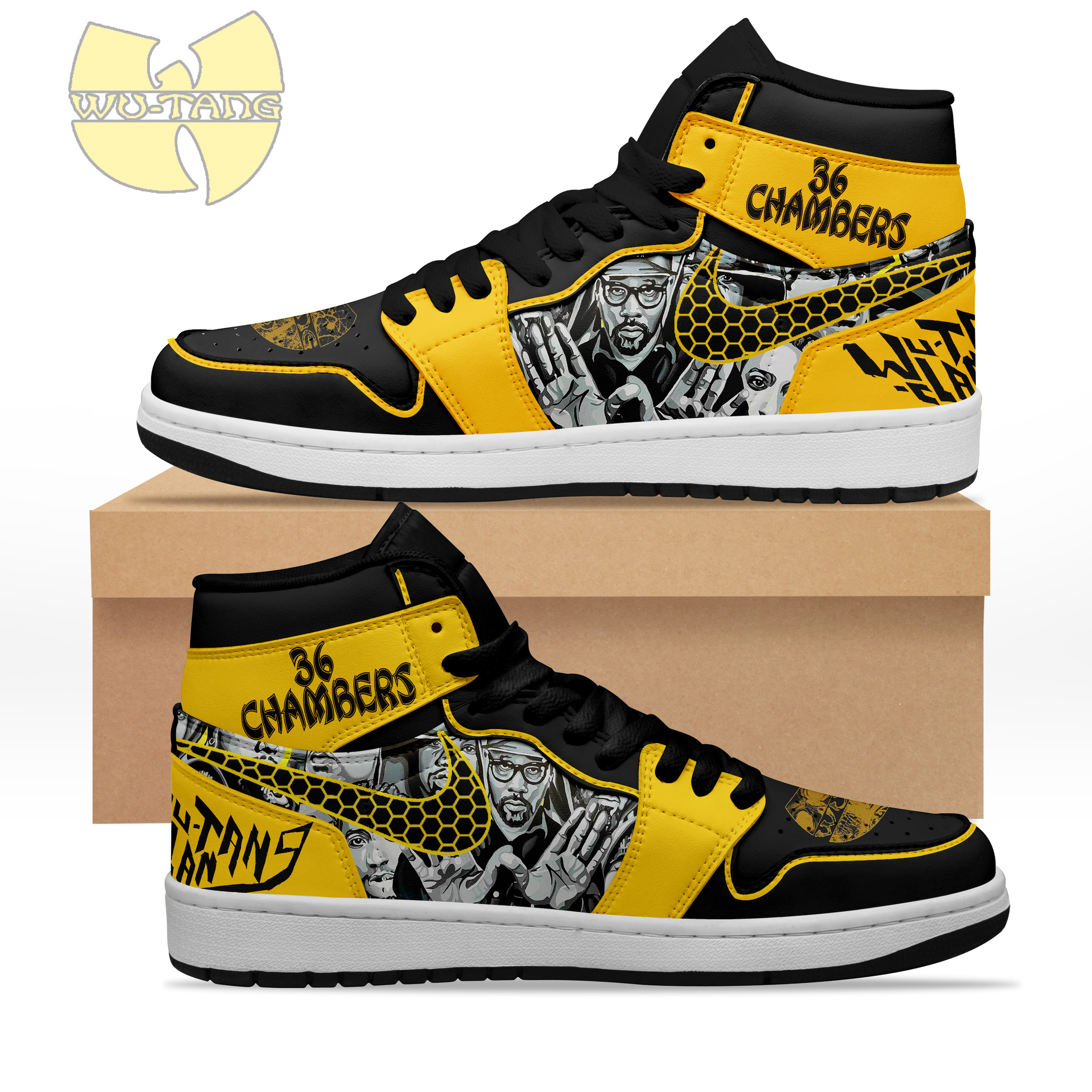 JWFancy Wu Tang Clan AJ1 High Sneakers Shoes For Men And Women