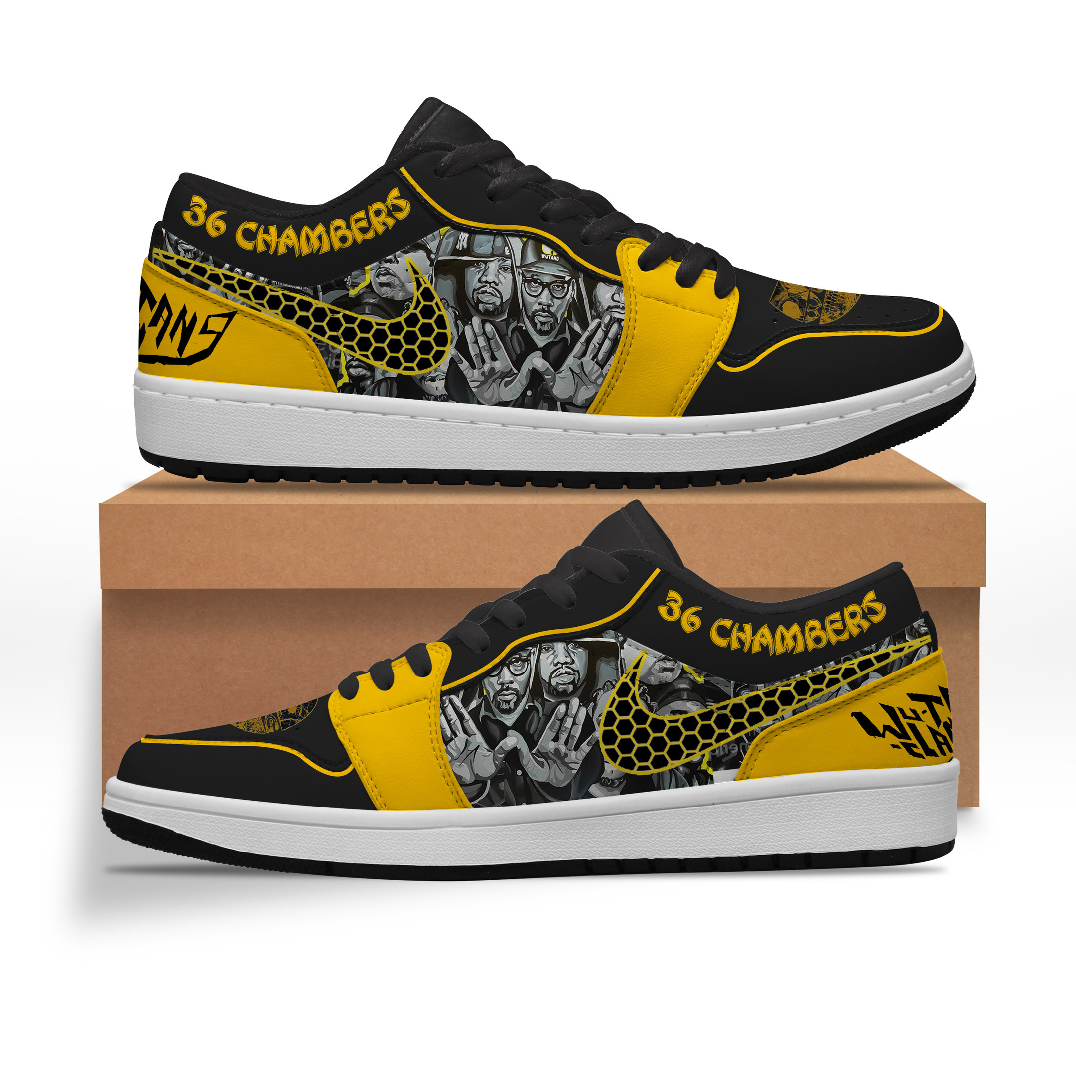 JWFancy Wu Tang Clan AJ1 Low Sneakers Shoes For Men And Women