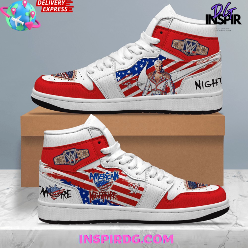 JWFancy WWE Cody Rhodes Nightmare Champions AJ1 High Sneakers Shoes For Men And Women