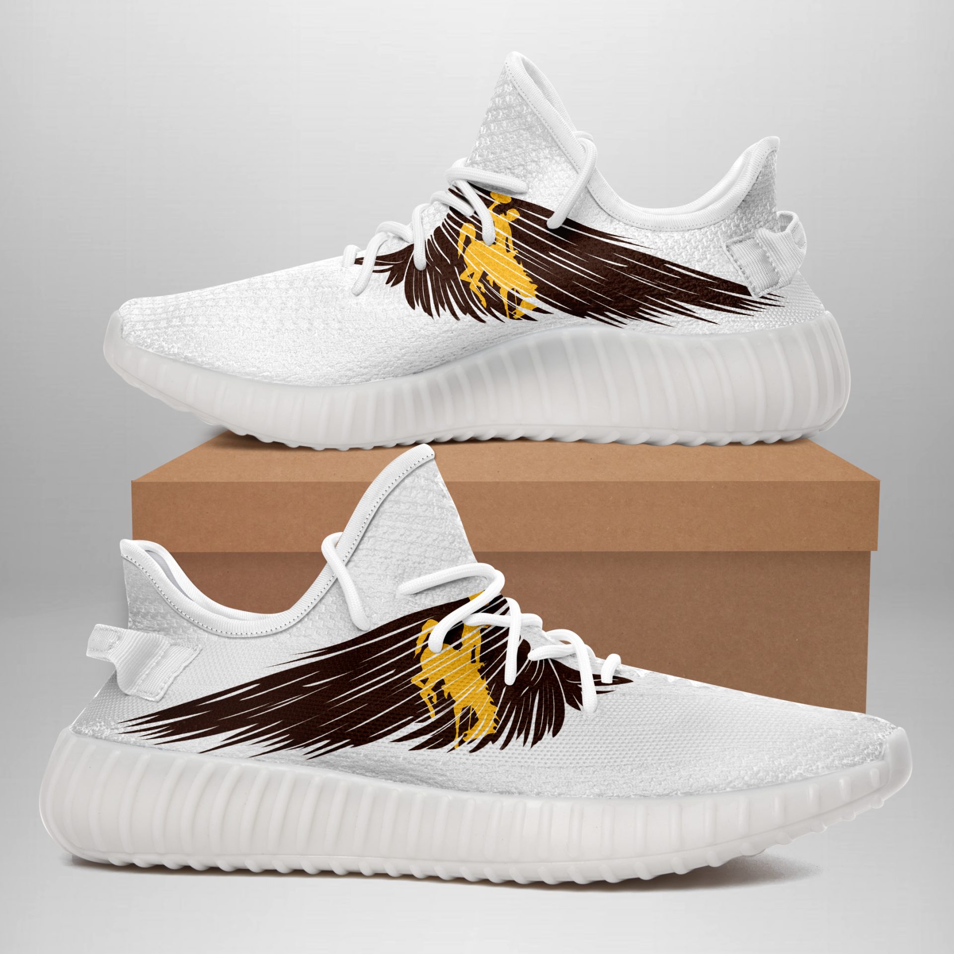 JWFancy Wyoming Cowboys Yeezy Boost Shoes For Men And Women