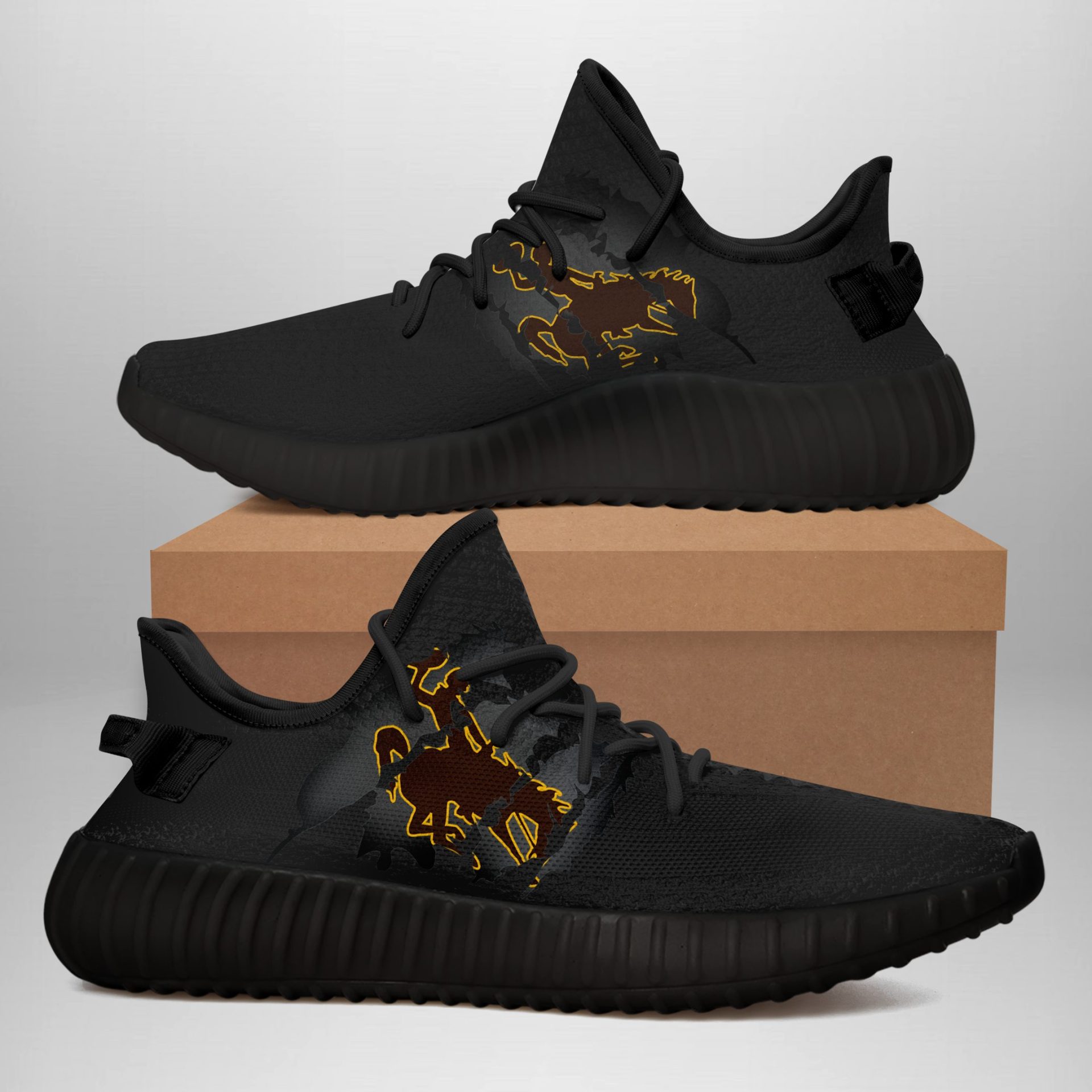 JWFancy Wyoming Cowboys Yeezy Boost Shoes For Men And Women