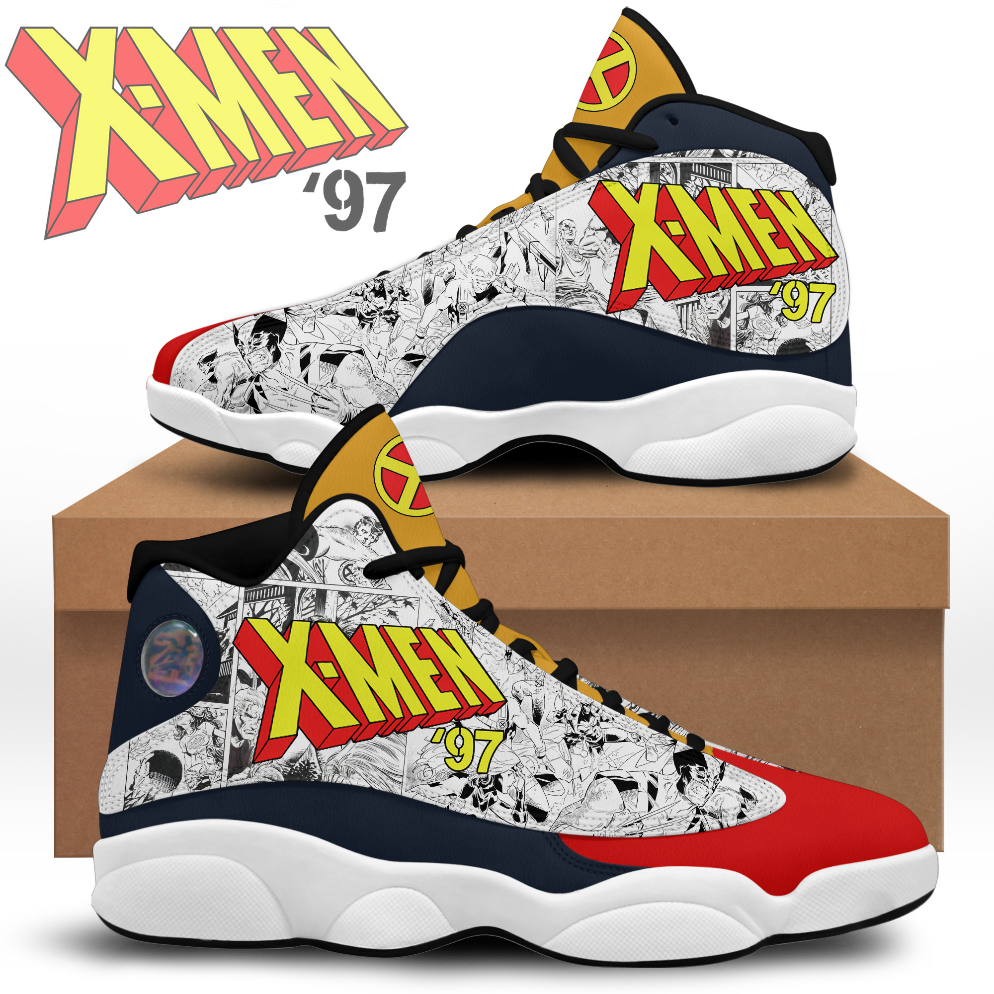 JWFancy X-Men AJ13 Sneakers Shoes For Men And Women