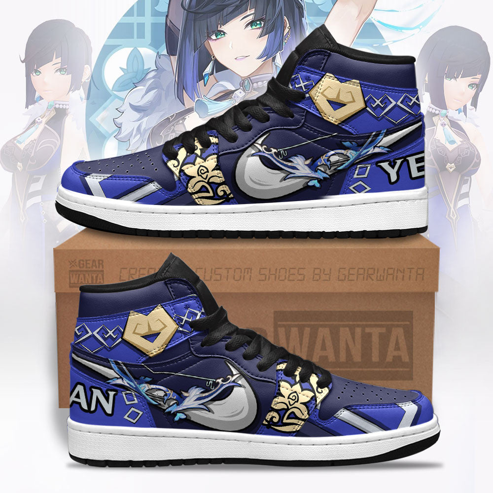 JWFancy Yelan Sw Genshin Impact AJ1 High Sneakers Shoes For Men And Women