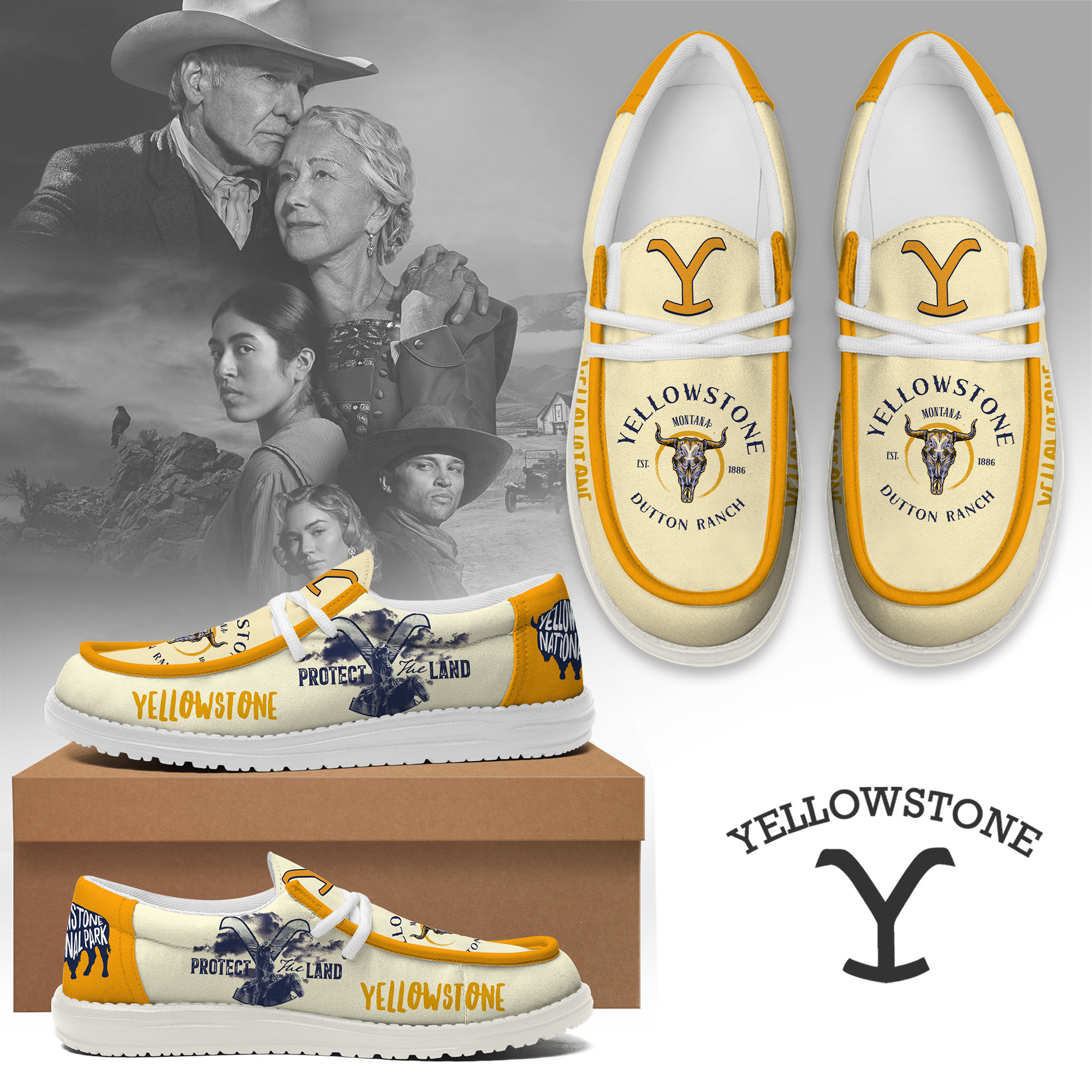 JWFancy Yellowstone – Custom Name Hey Dude
