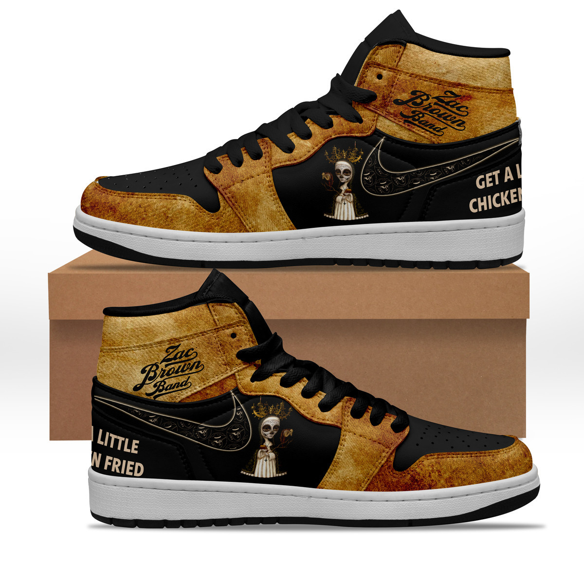 JWFancy Zac Brown Band AJ1 High Sneakers Shoes For Men And Women