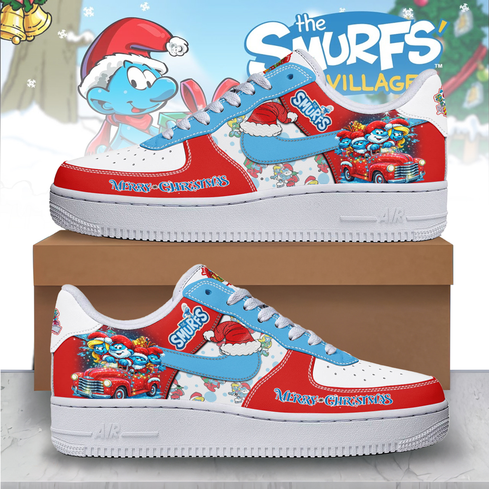 JWFancy The Smurfs x Christmas Air Low-Top Sneakers Shoes For Men And Women