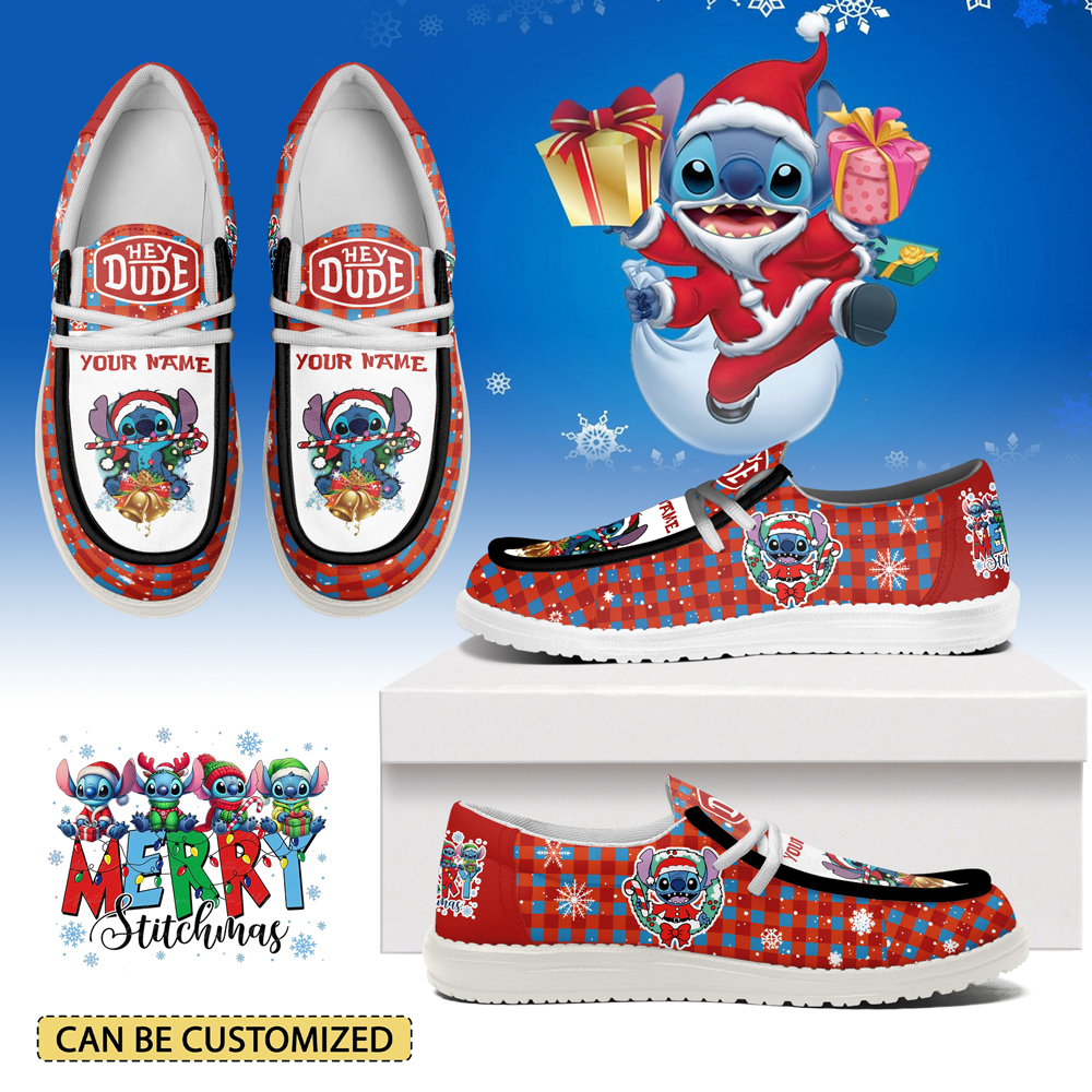 JWFancy Stitch x Christmas Personalized Hey Dude Shoes For Men And Women