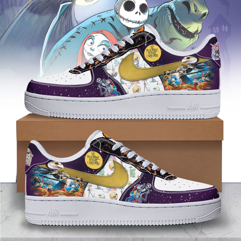 JWFancy The Nightmare Before Christmas x Halloween Air Low-Top Sneakers Shoes For Men And Women