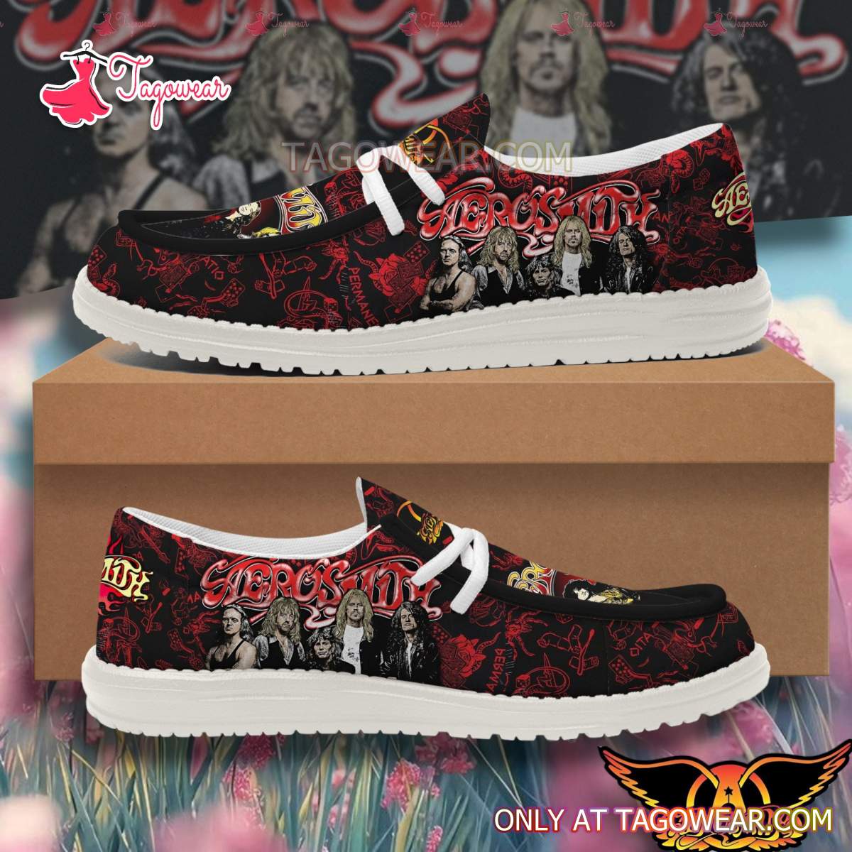 JWFancy Aerosmith Hey Dude Shoes Wally Men’s Lace Up Loafers Comfortable For Men And Women