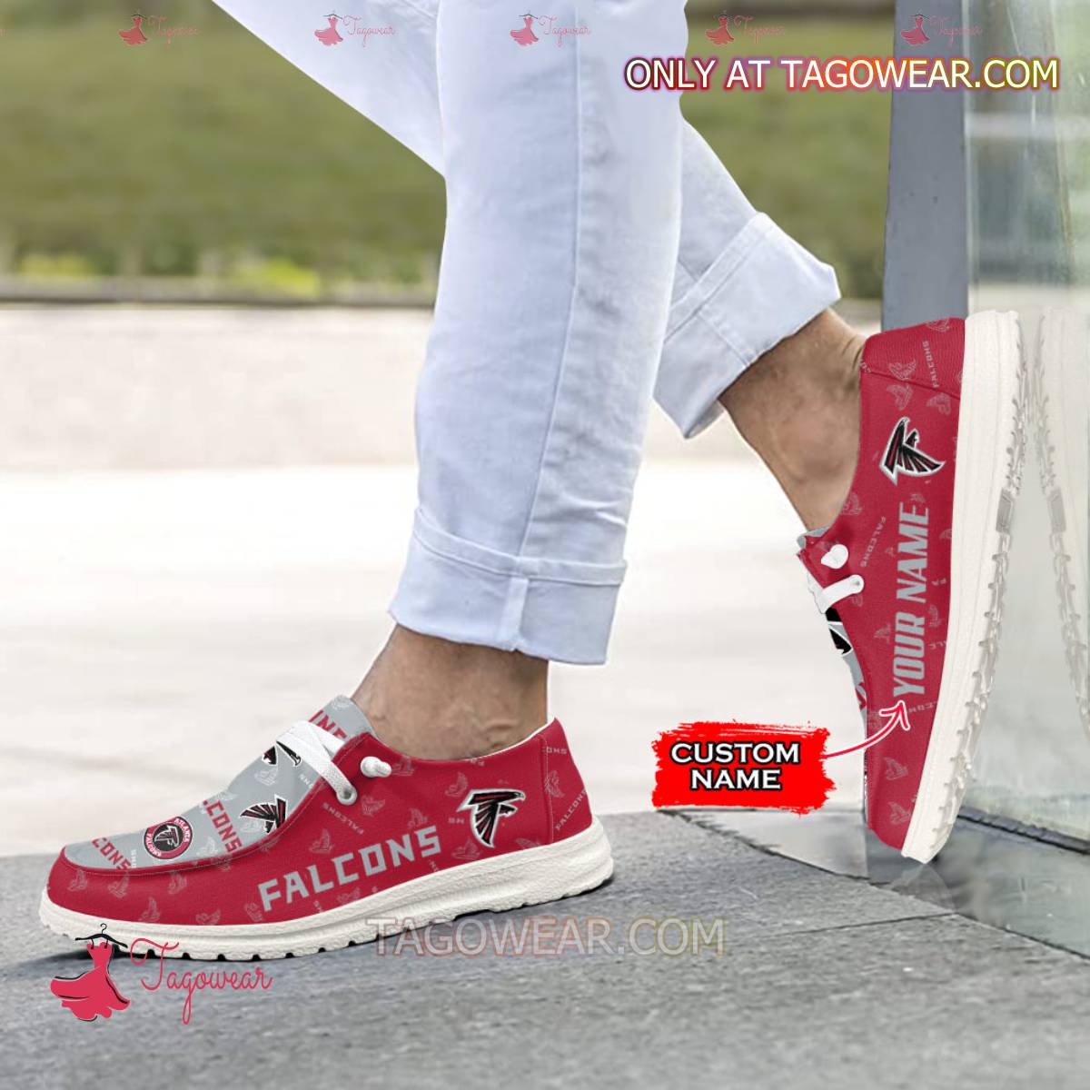JWFancy Atlanta Falcons Personalized Hey Dude Shoes For Men And Women