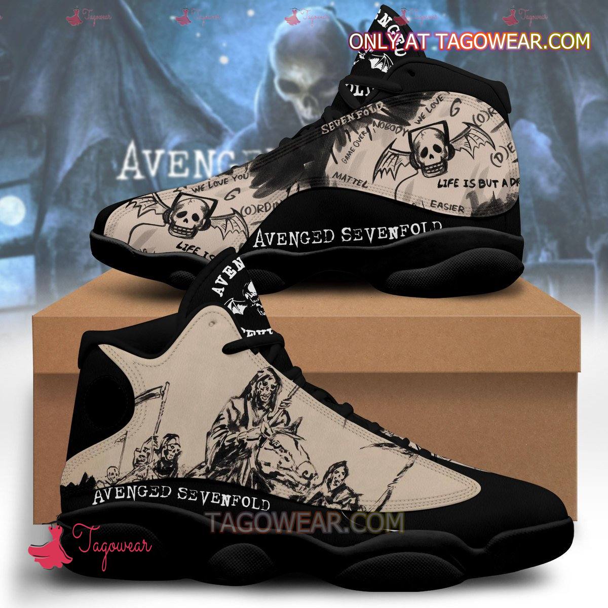 JWFancy Avenged Sevenfold AJ13 Sneakers Shoes For Men And Women