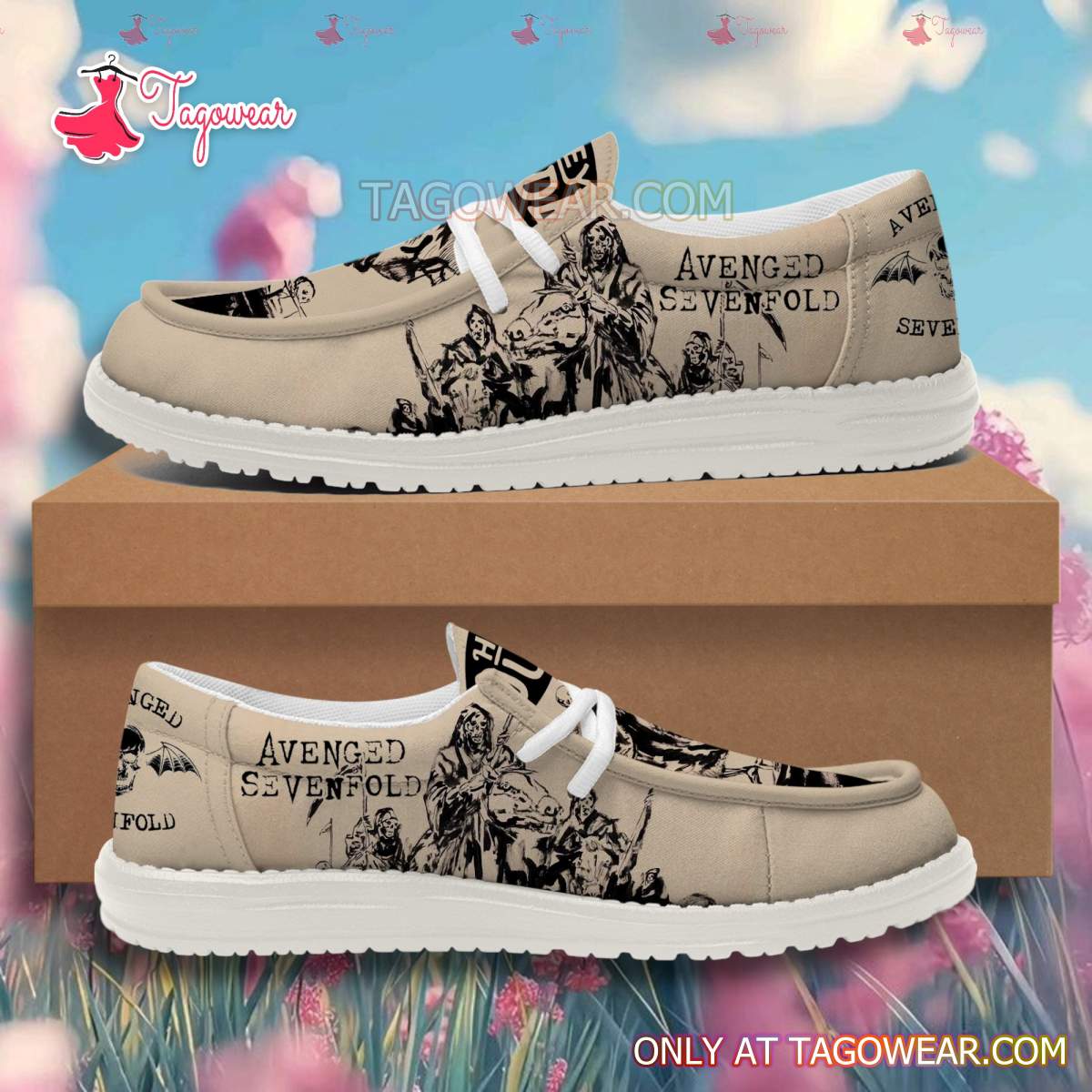 JWFancy Avenged Sevenfold Hey Dude Shoes Wally Men’s Lace Up Loafers Comfortable For Men And Women