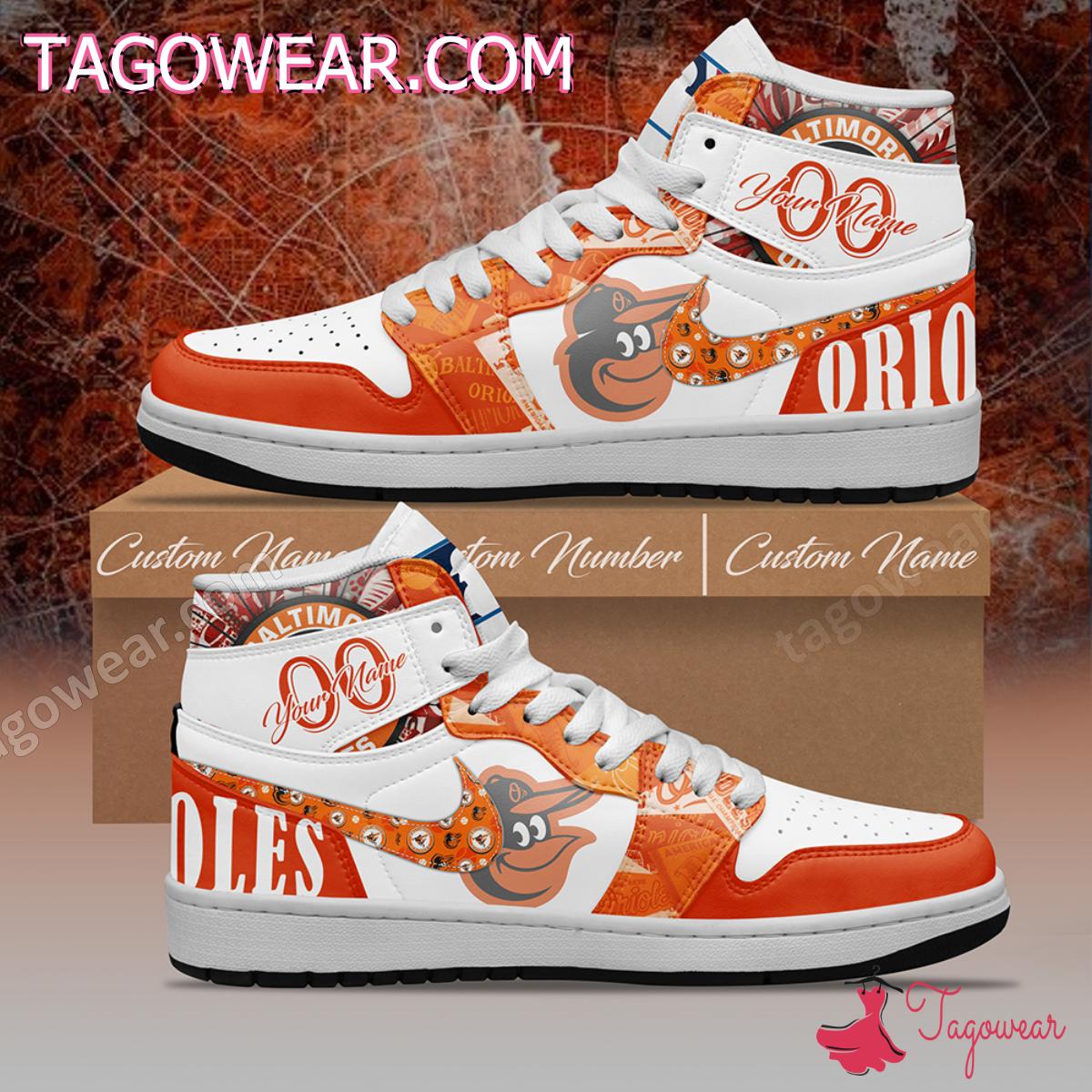 JWFancy Baltimore Orioles AJ1 High Sneakers Shoes For Men And Women