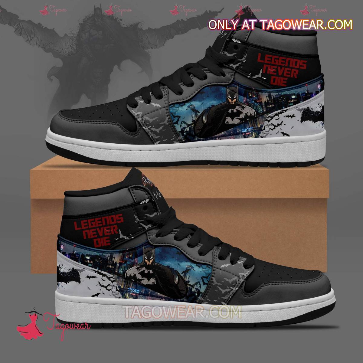 JWFancy Batman Arkham Knight AJ1 High Sneakers Shoes For Men And Women