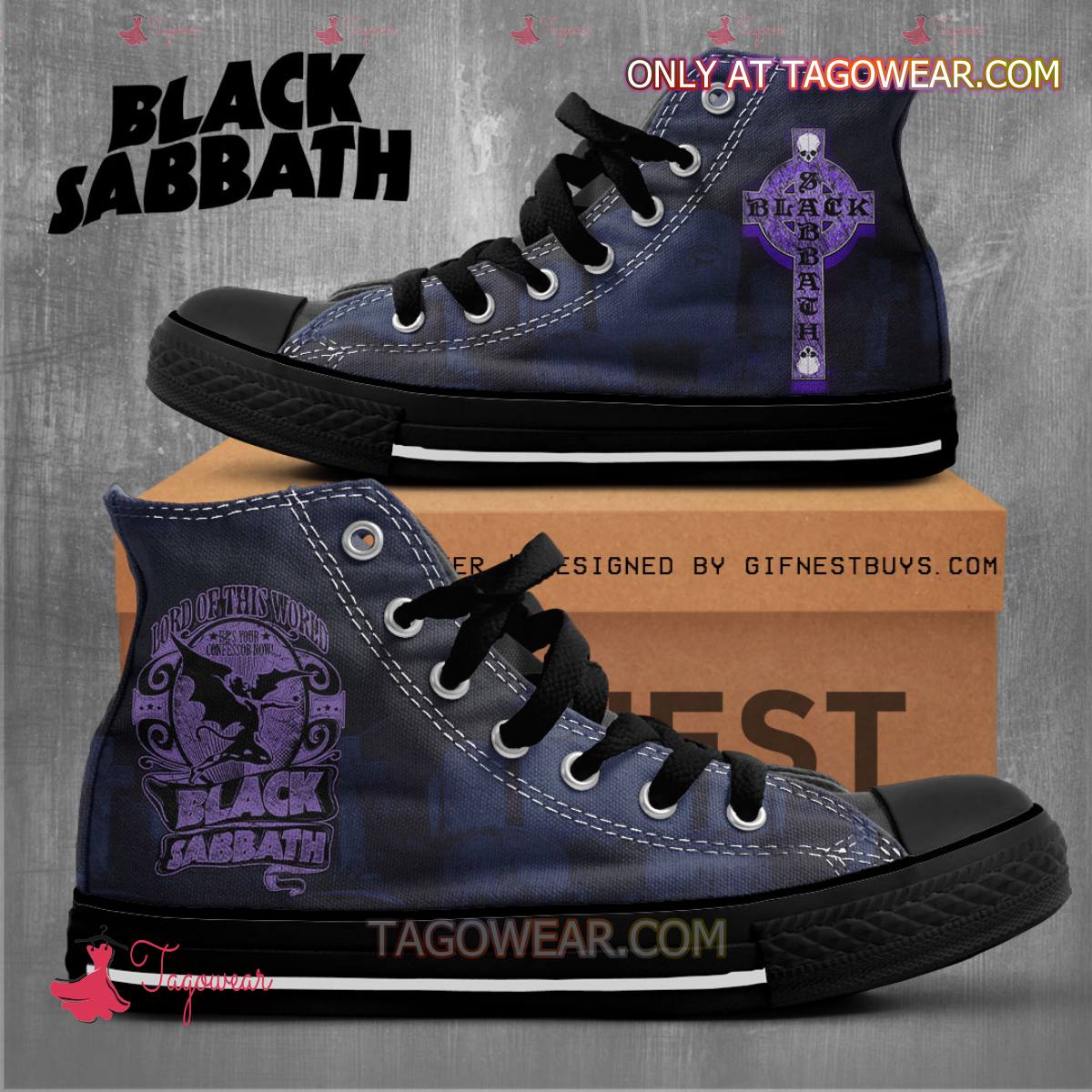 JWFancy Black Sabbath AJ1 High Sneakers Shoes For Men And Women