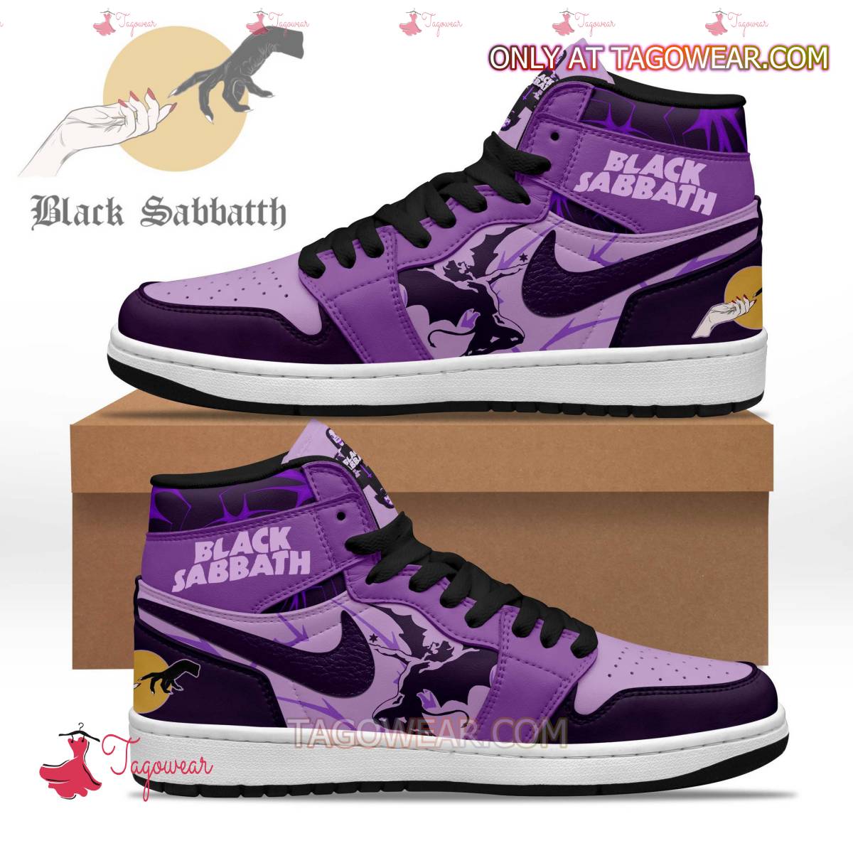 JWFancy Black Sabbath AJ1 High Sneakers Shoes For Men And Women